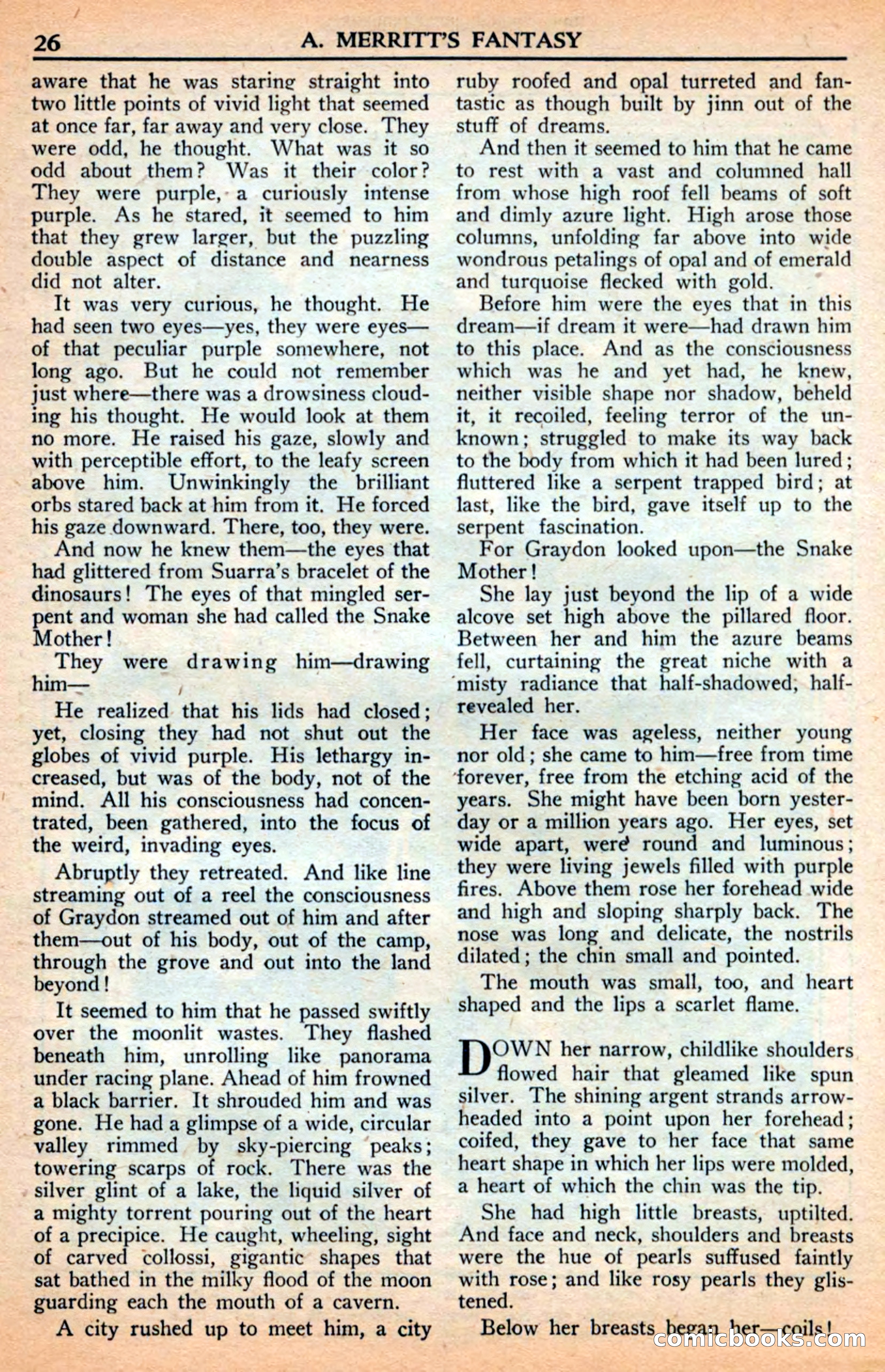 A. Merritt's Fantasy Magazine, July 1950 — page 26 of 133