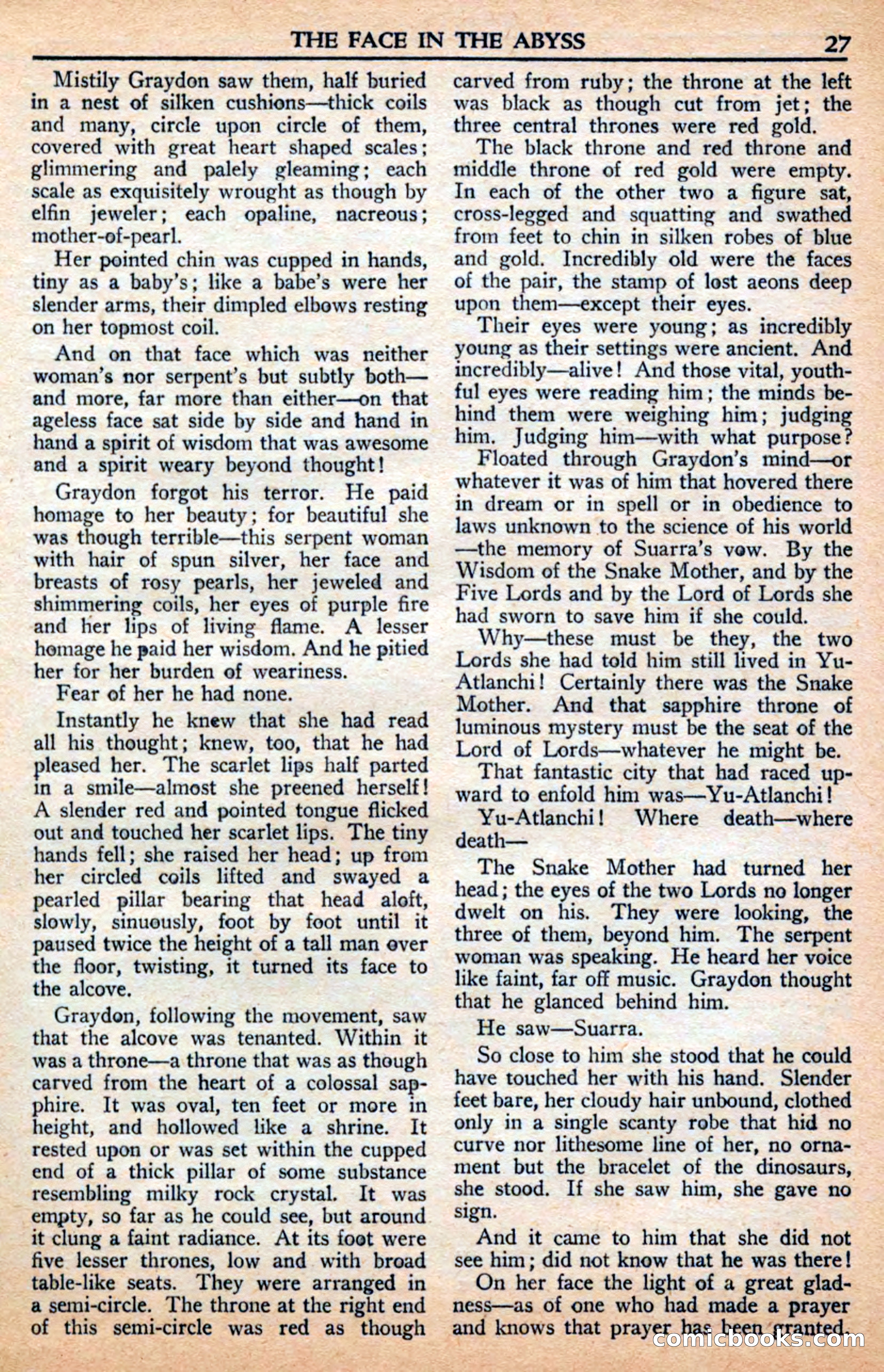 A. Merritt's Fantasy Magazine, July 1950 — page 27 of 133