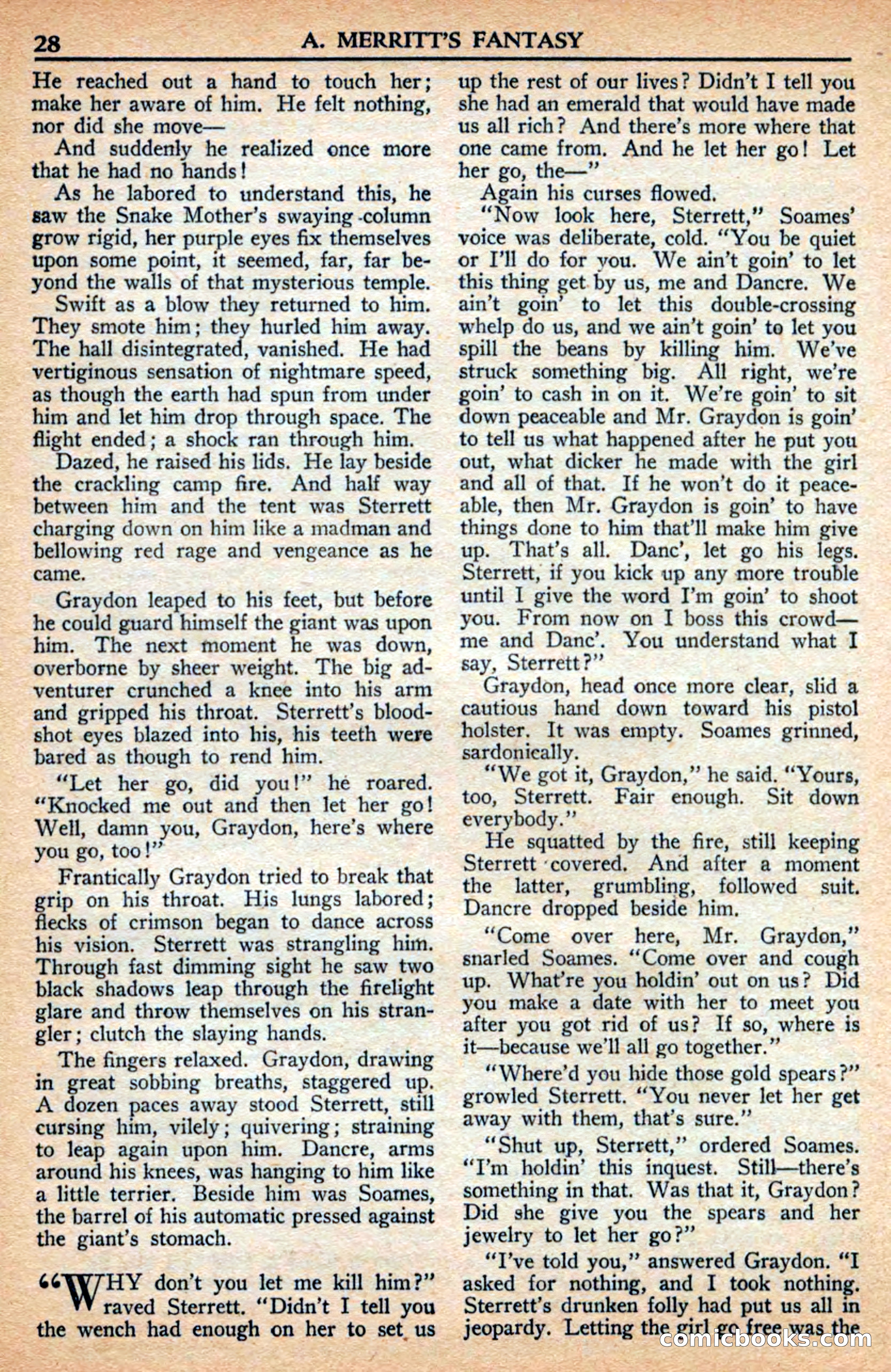 A. Merritt's Fantasy Magazine, July 1950 — page 28 of 133