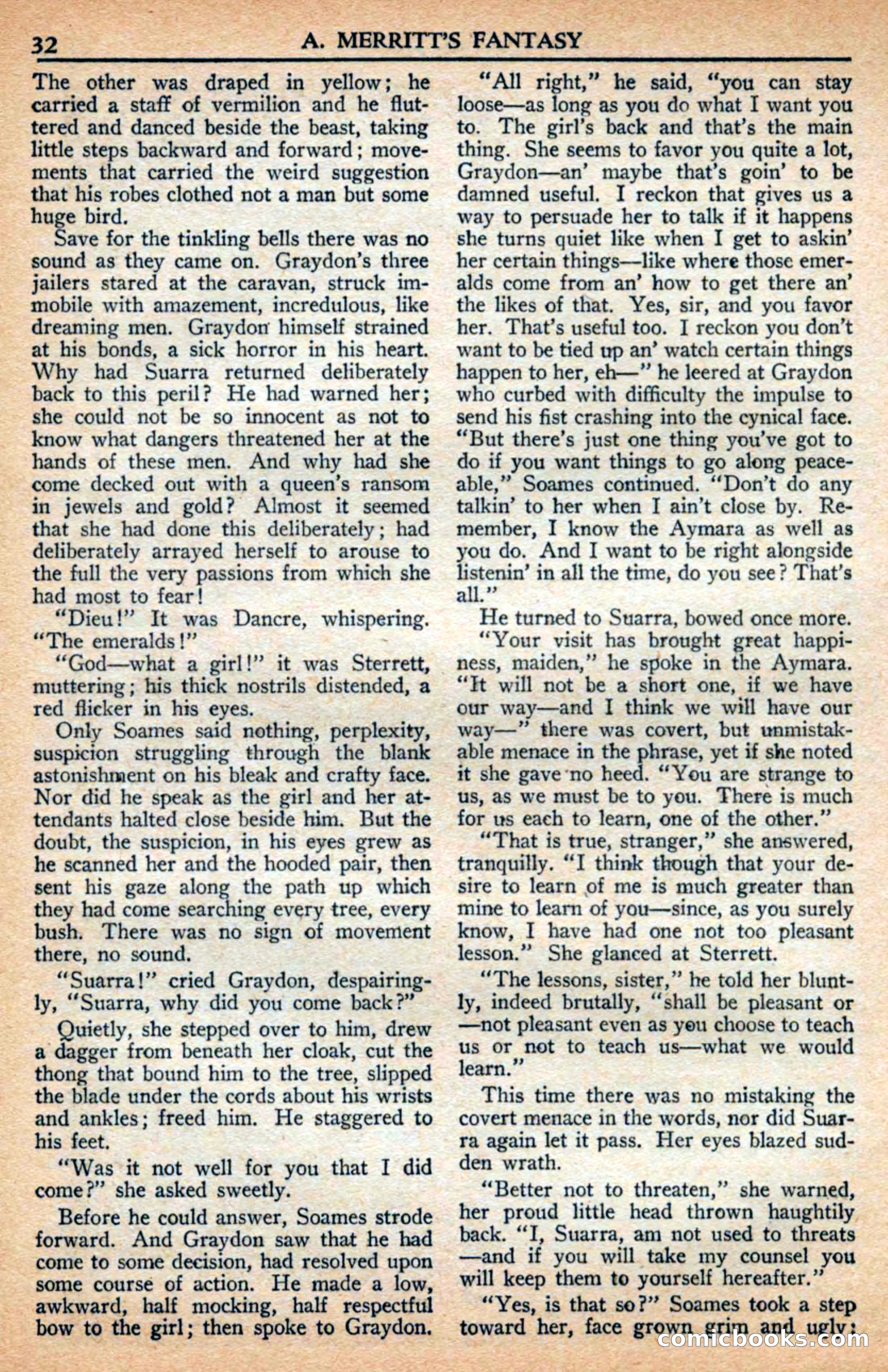 A. Merritt's Fantasy Magazine, July 1950 — page 32 of 133