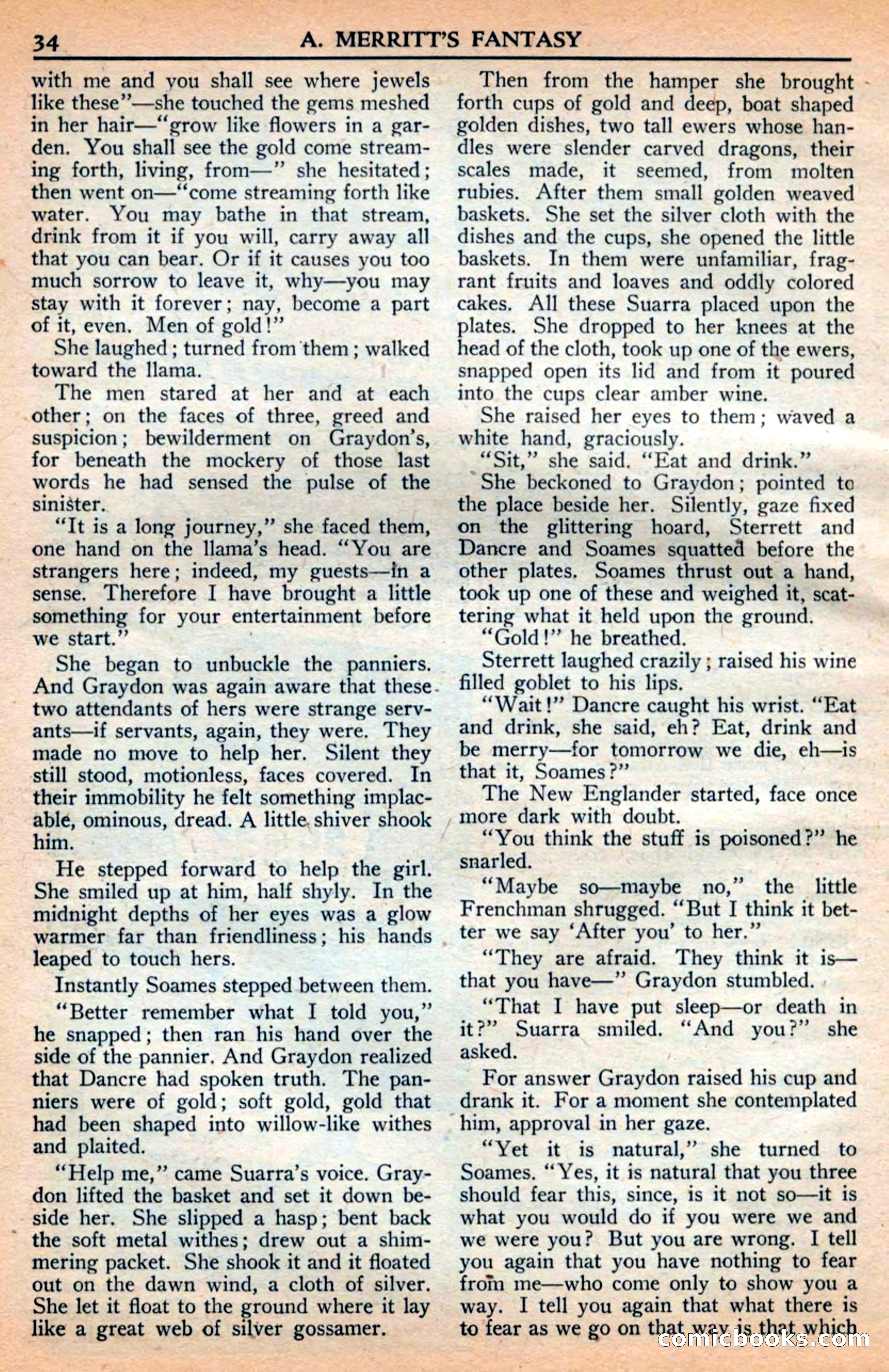 A. Merritt's Fantasy Magazine, July 1950 — page 34 of 133