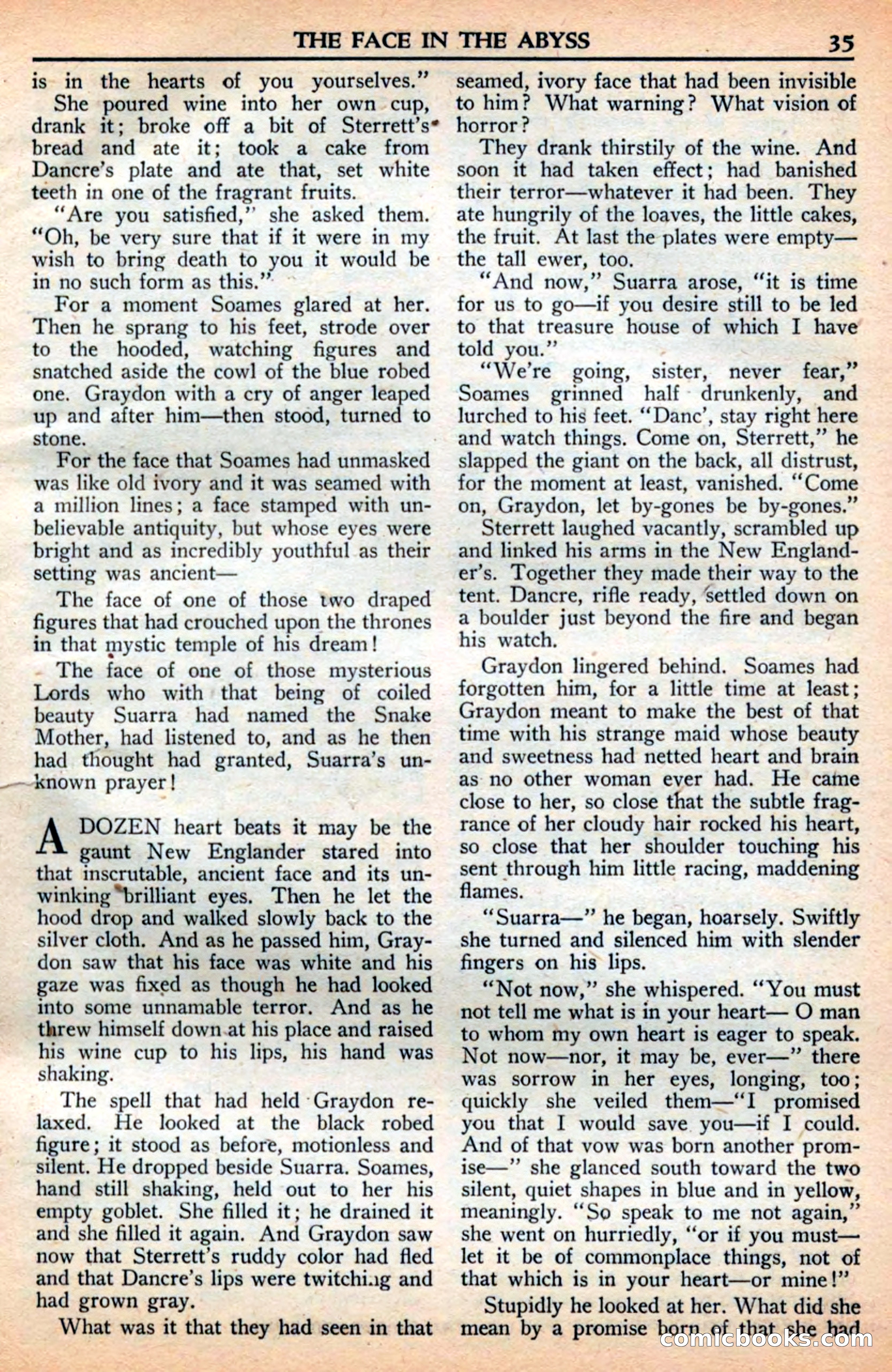 A. Merritt's Fantasy Magazine, July 1950 — page 35 of 133