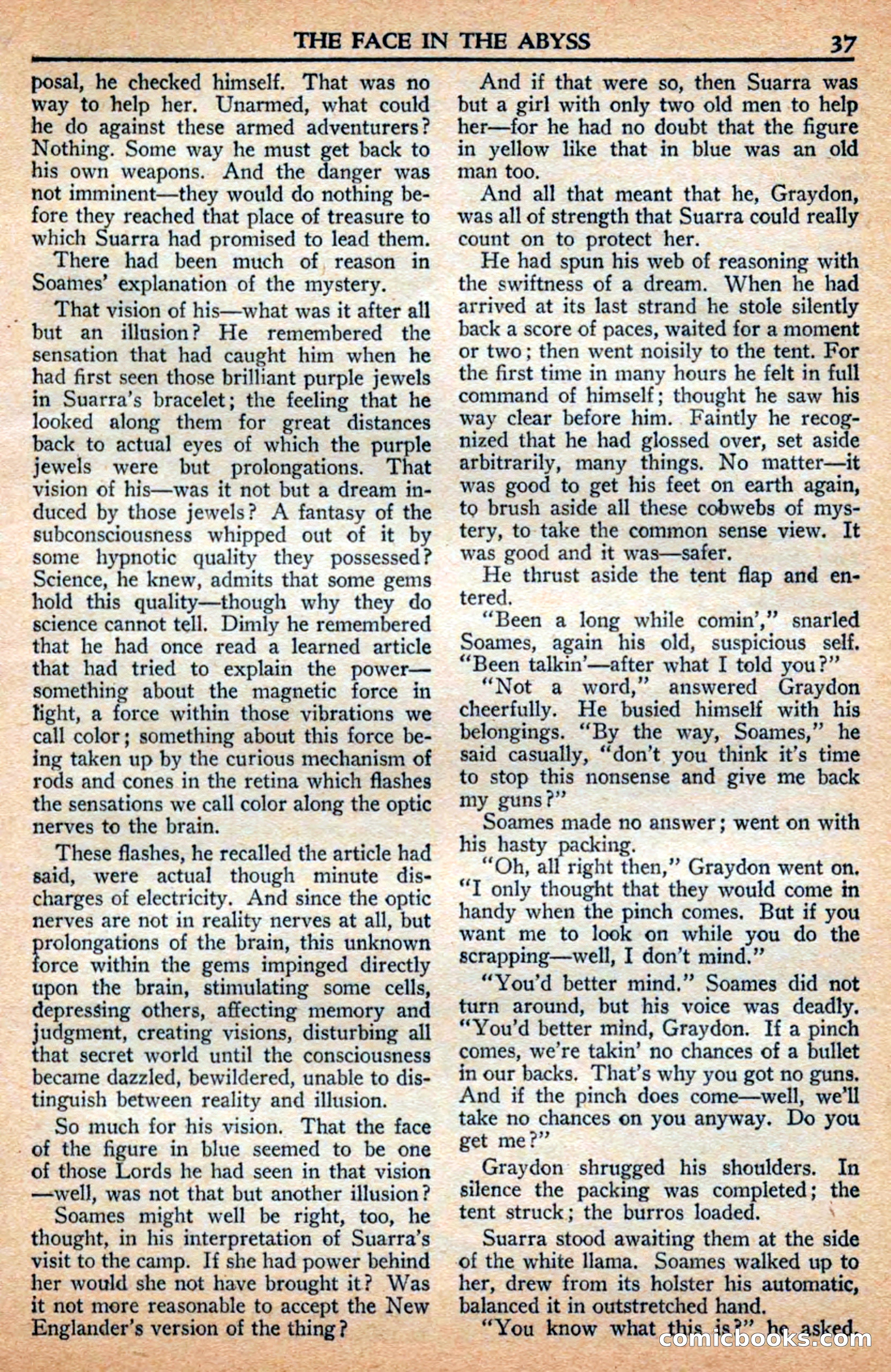 A. Merritt's Fantasy Magazine, July 1950 — page 37 of 133