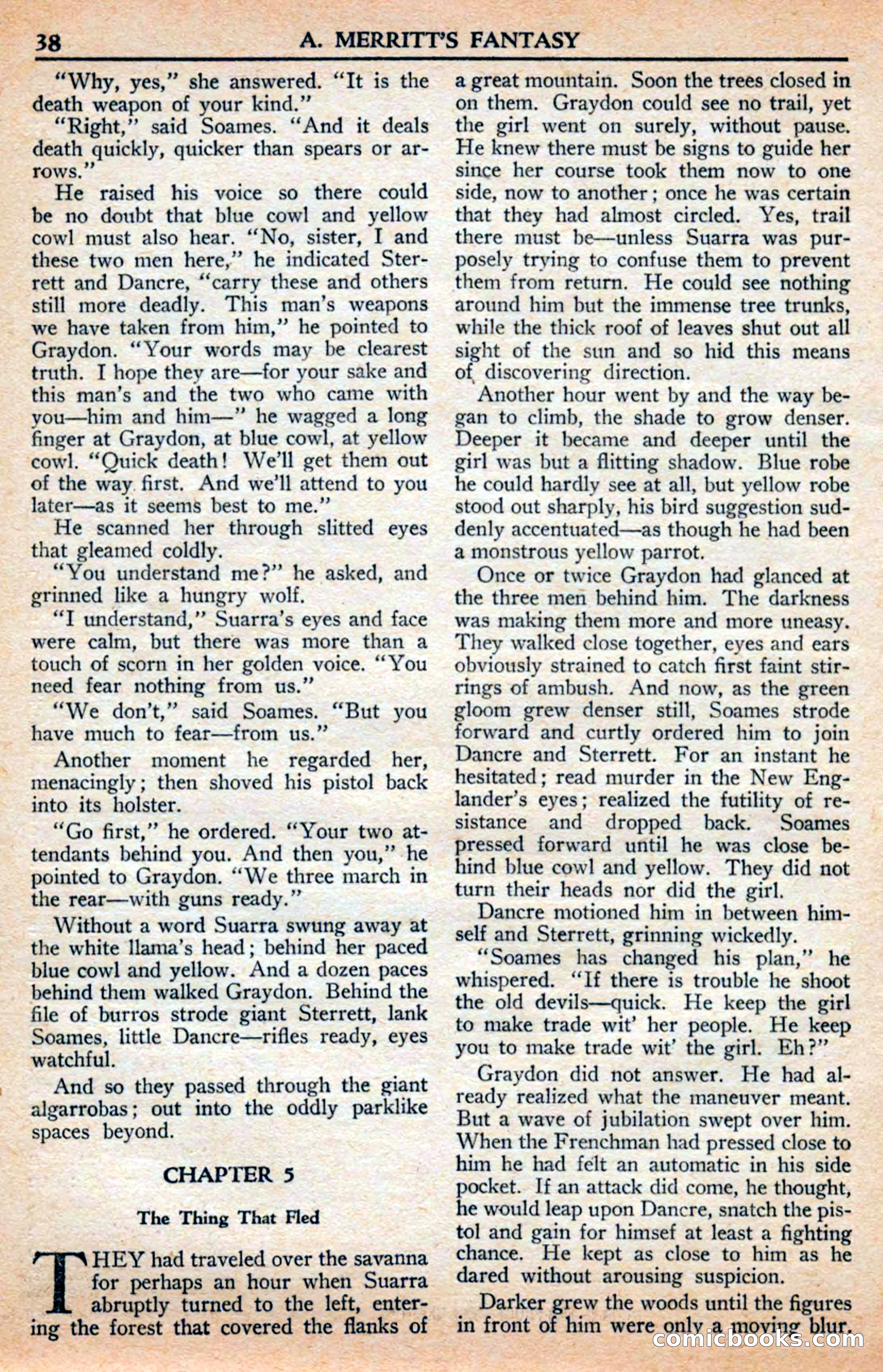 A. Merritt's Fantasy Magazine, July 1950 — page 38 of 133