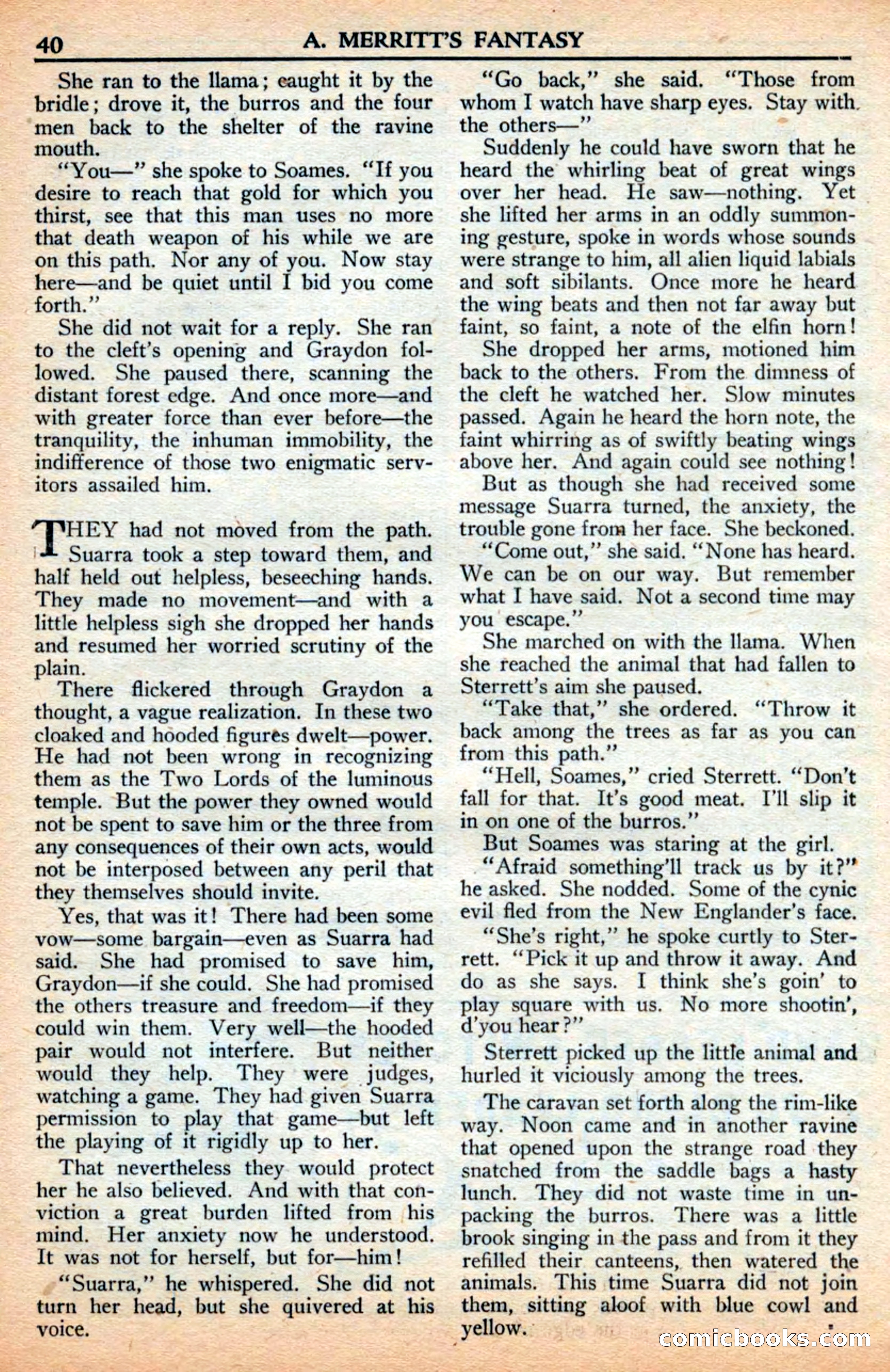 A. Merritt's Fantasy Magazine, July 1950 — page 40 of 133