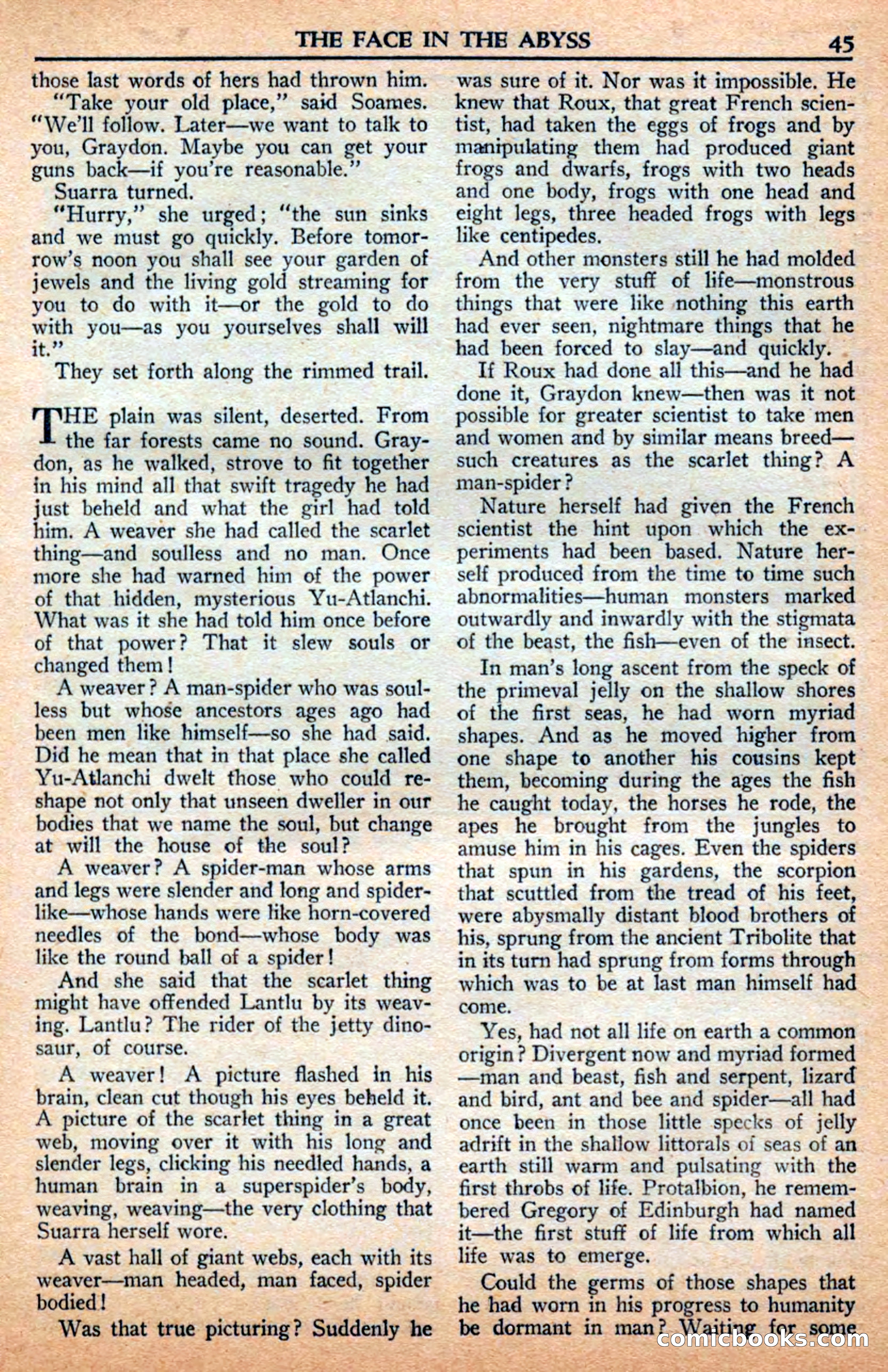 A. Merritt's Fantasy Magazine, July 1950 — page 45 of 133