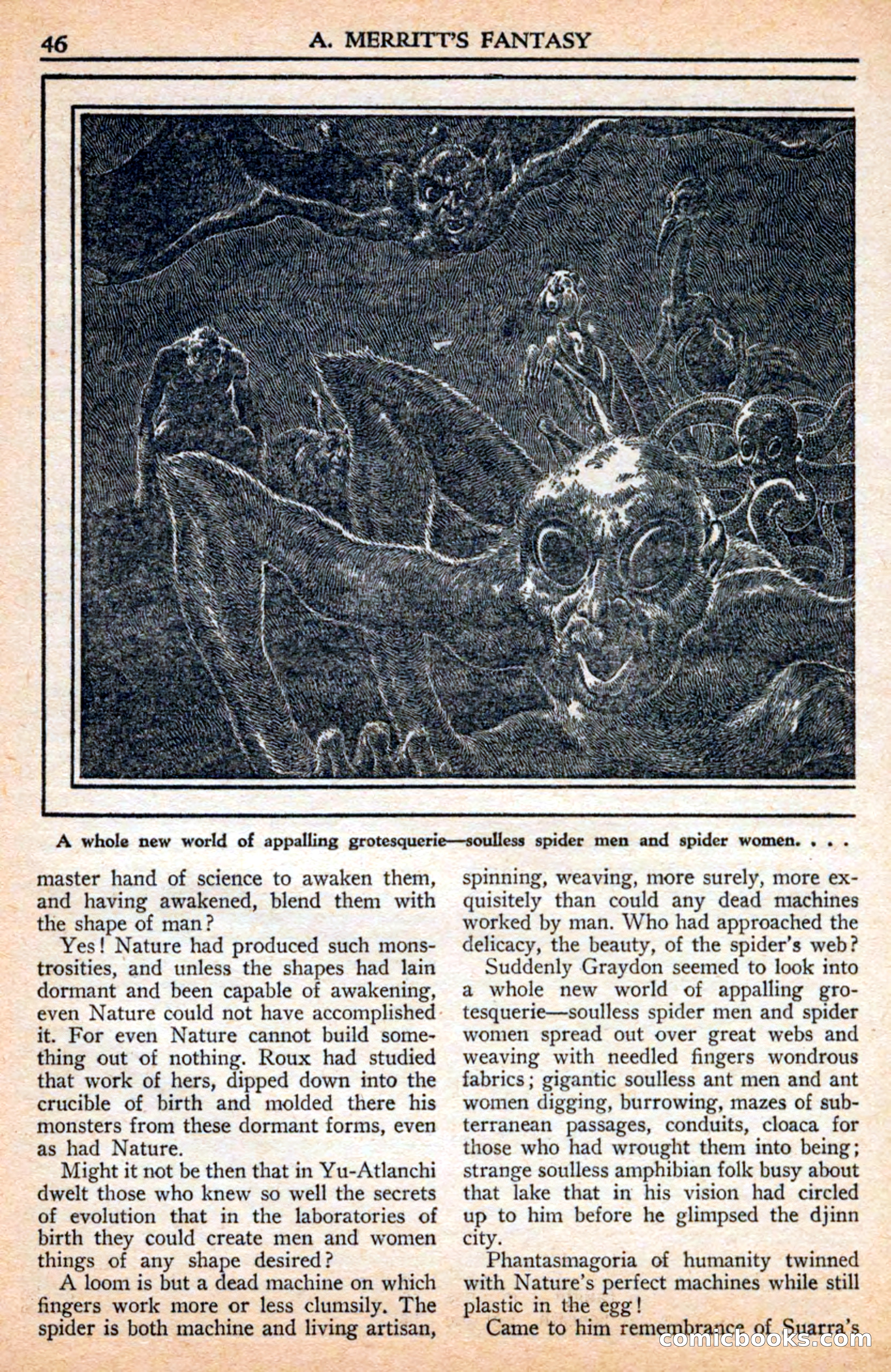 A. Merritt's Fantasy Magazine, July 1950 — page 46 of 133