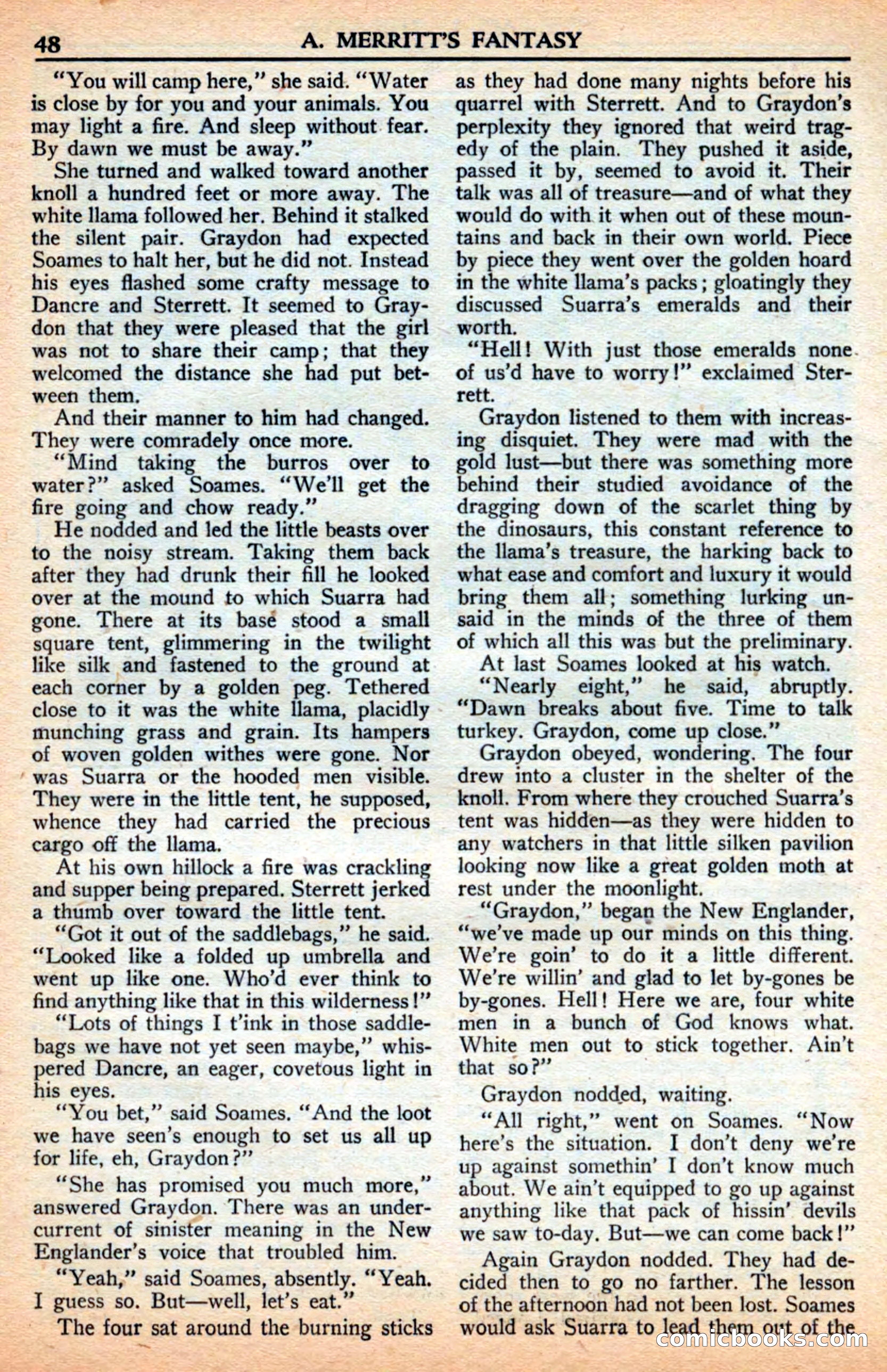 A. Merritt's Fantasy Magazine, July 1950 — page 48 of 133