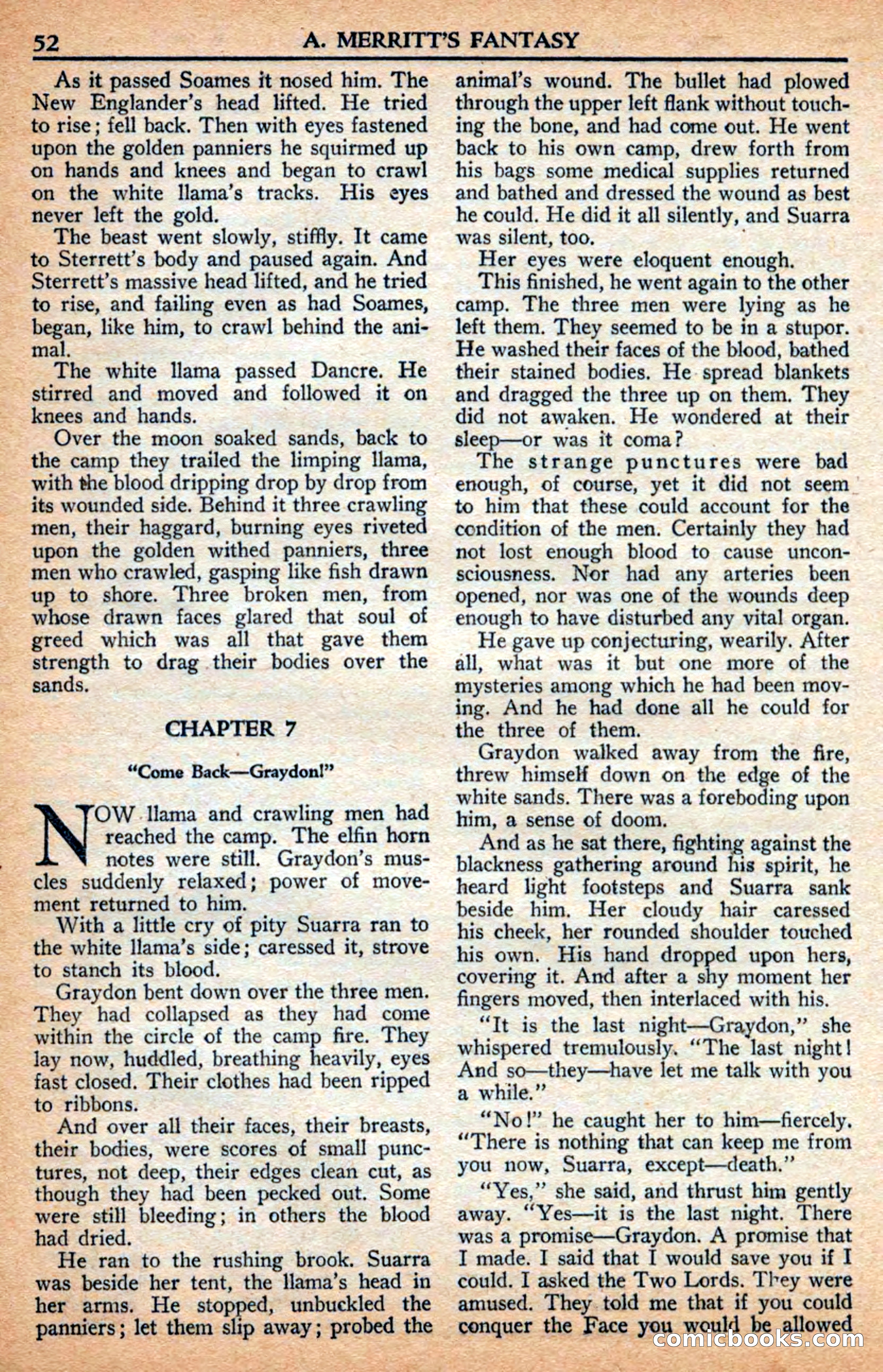 A. Merritt's Fantasy Magazine, July 1950 — page 52 of 133