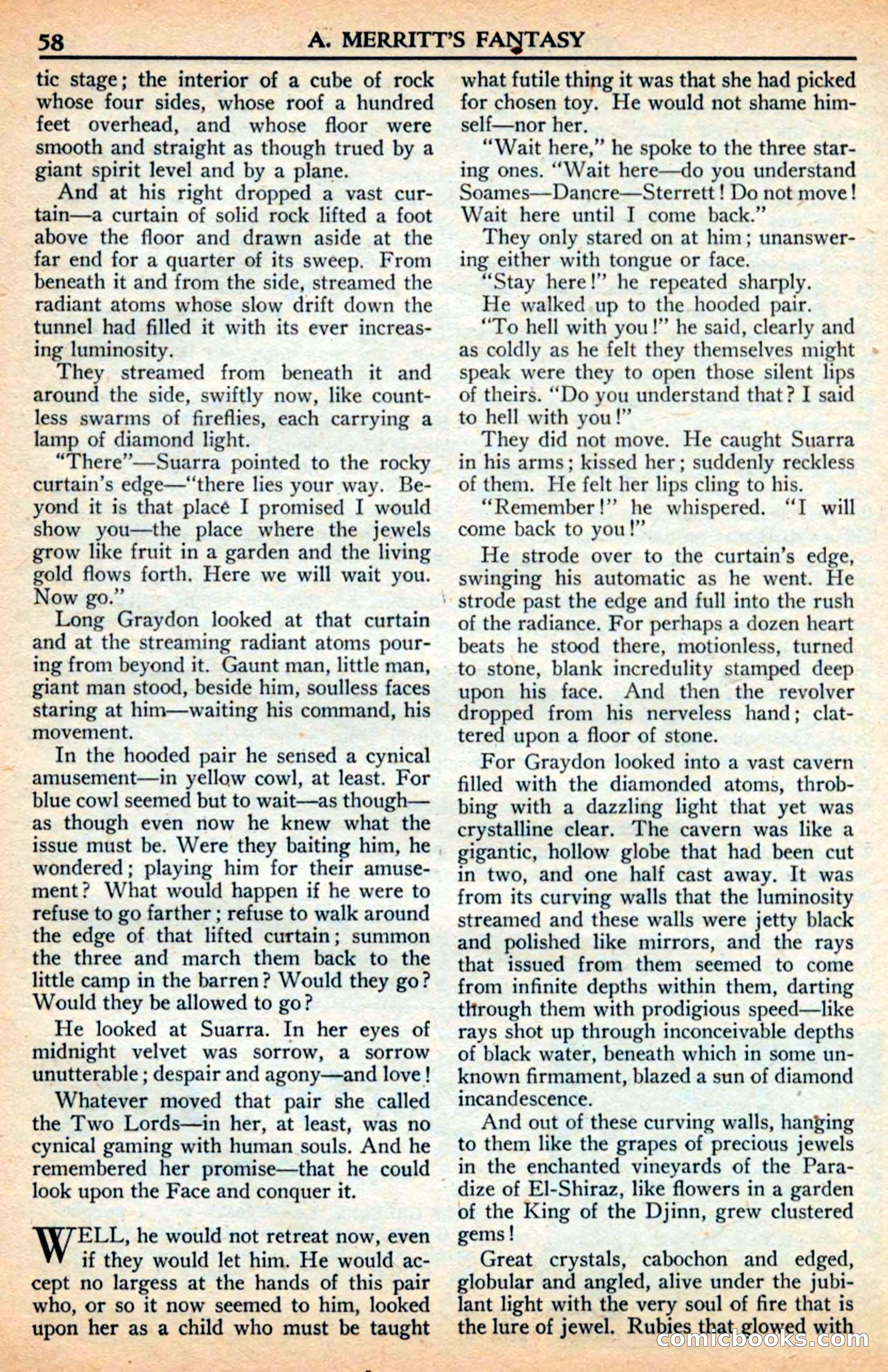 A. Merritt's Fantasy Magazine, July 1950 — page 58 of 133