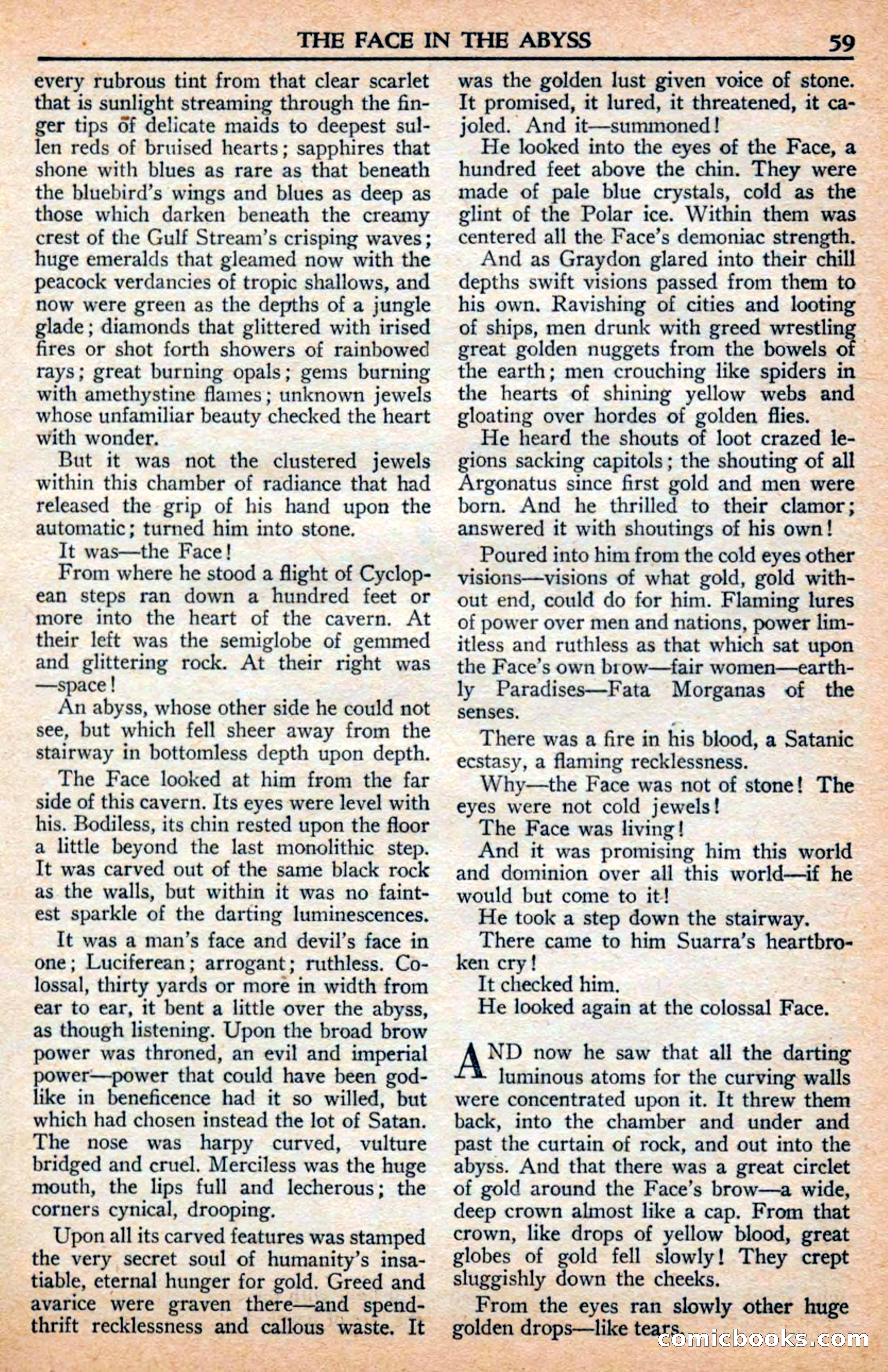 A. Merritt's Fantasy Magazine, July 1950 — page 59 of 133