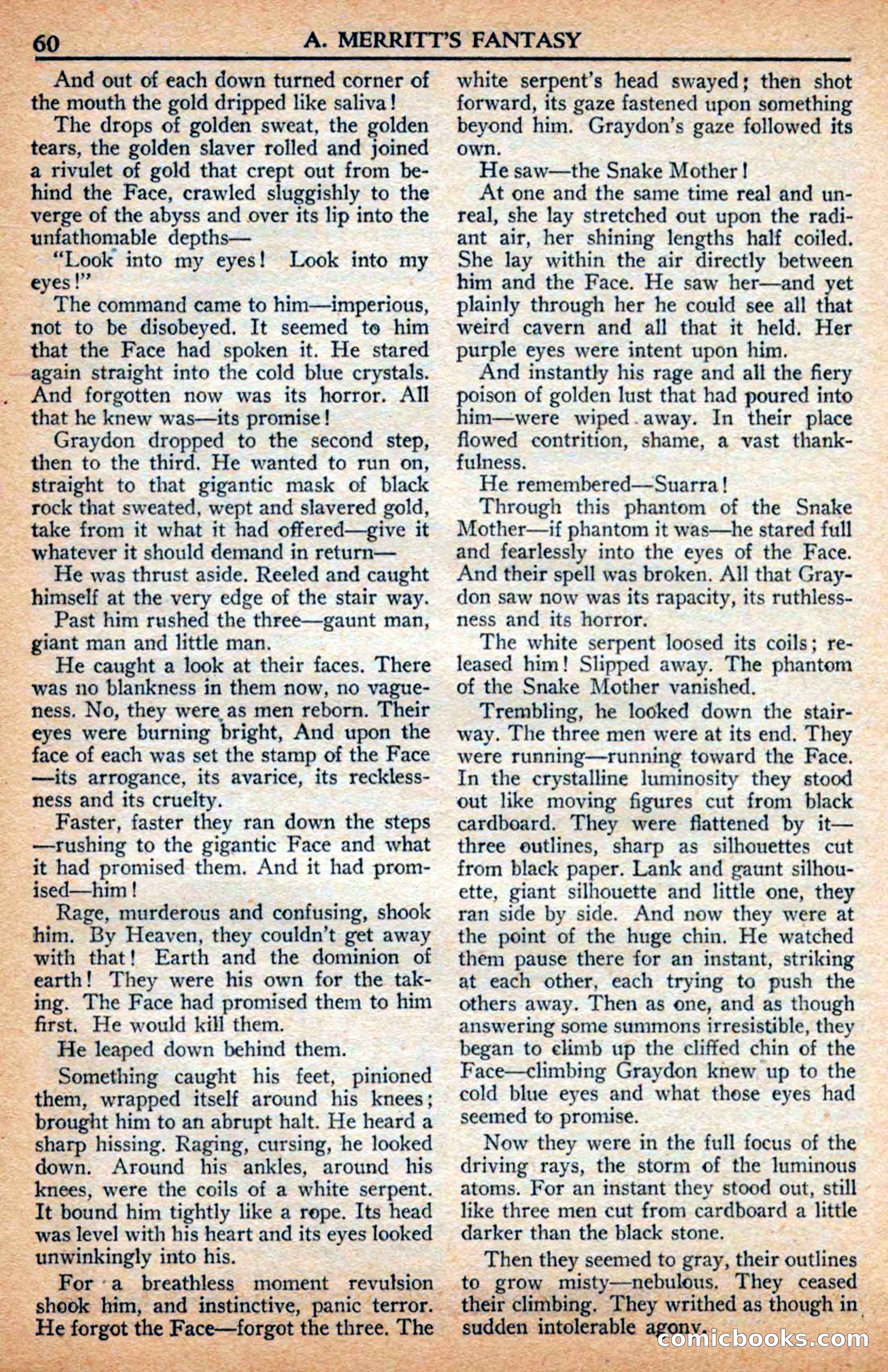 A. Merritt's Fantasy Magazine, July 1950 — page 60 of 133
