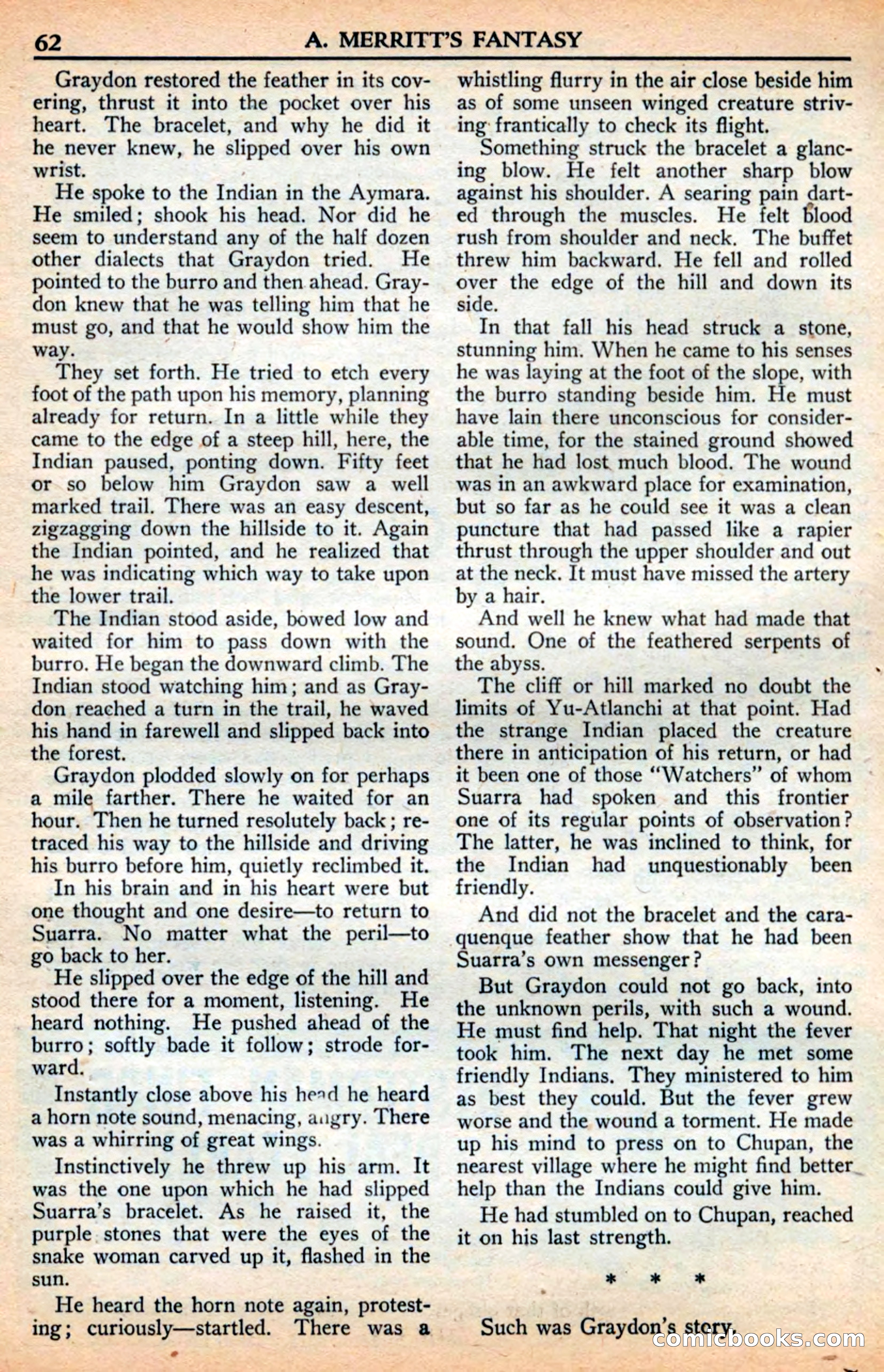 A. Merritt's Fantasy Magazine, July 1950 — page 62 of 133