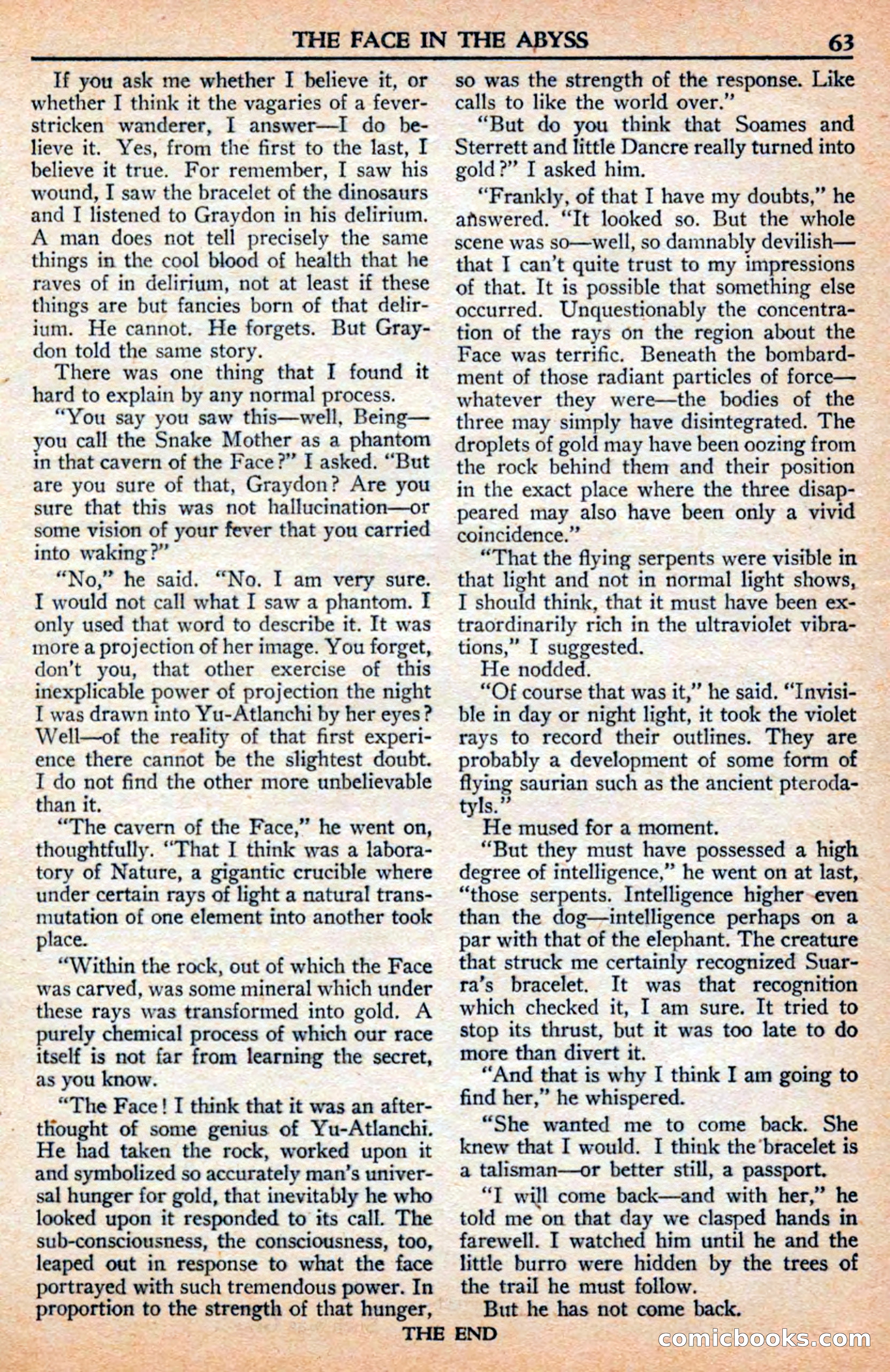 A. Merritt's Fantasy Magazine, July 1950 — page 63 of 133