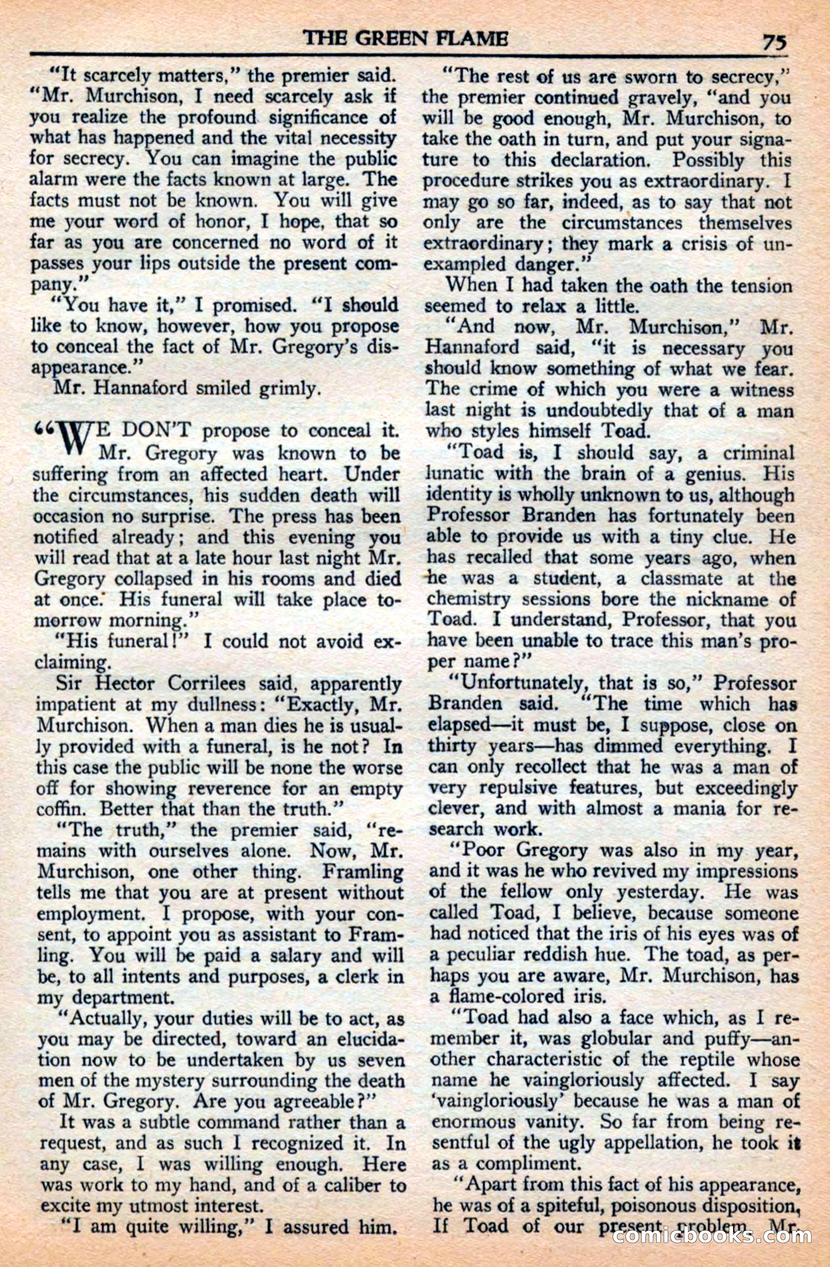 A. Merritt's Fantasy Magazine, July 1950 — page 75 of 133