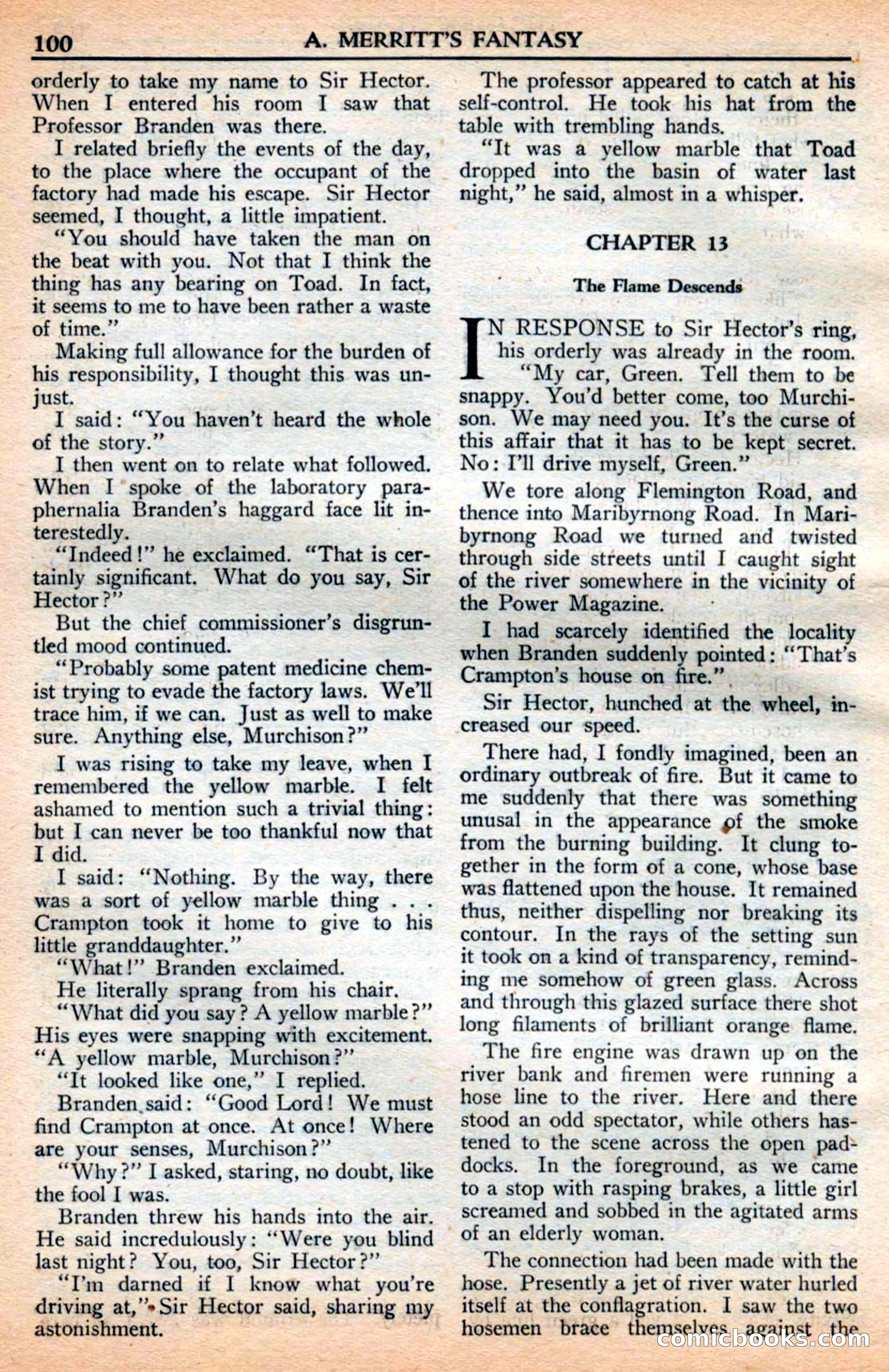A. Merritt's Fantasy Magazine, July 1950 — page 100 of 133