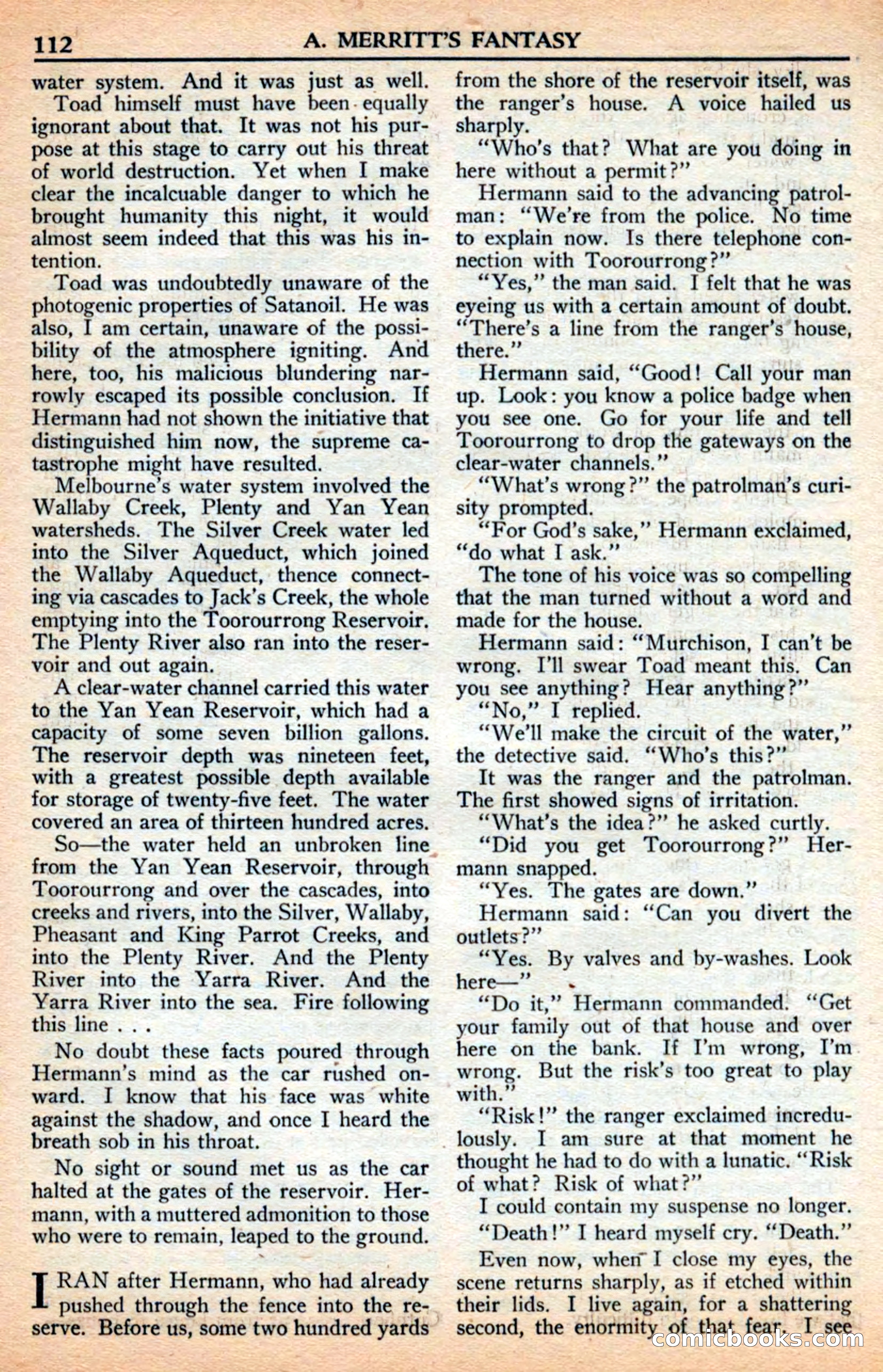 A. Merritt's Fantasy Magazine, July 1950 — page 112 of 133