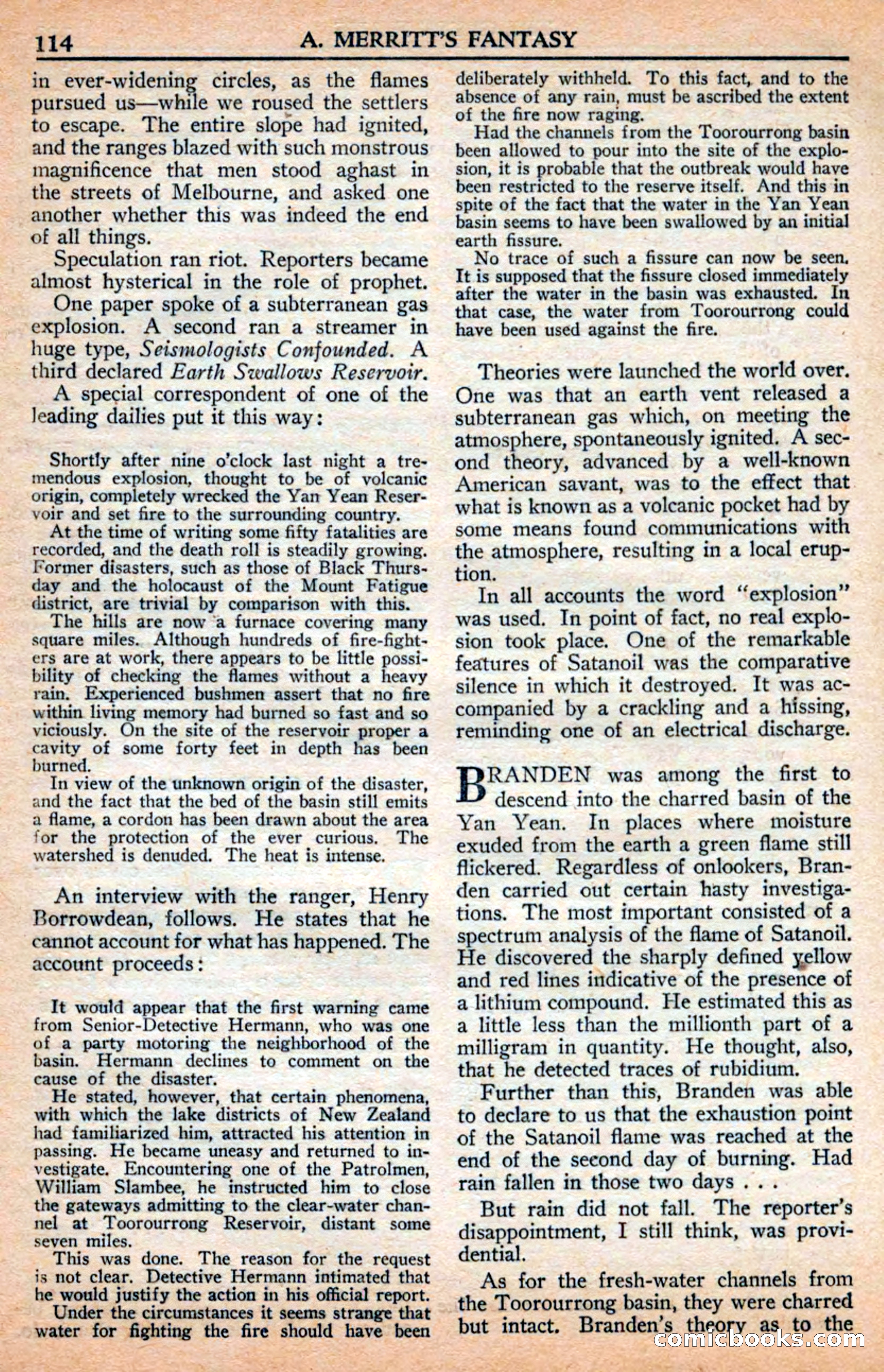 A. Merritt's Fantasy Magazine, July 1950 — page 114 of 133