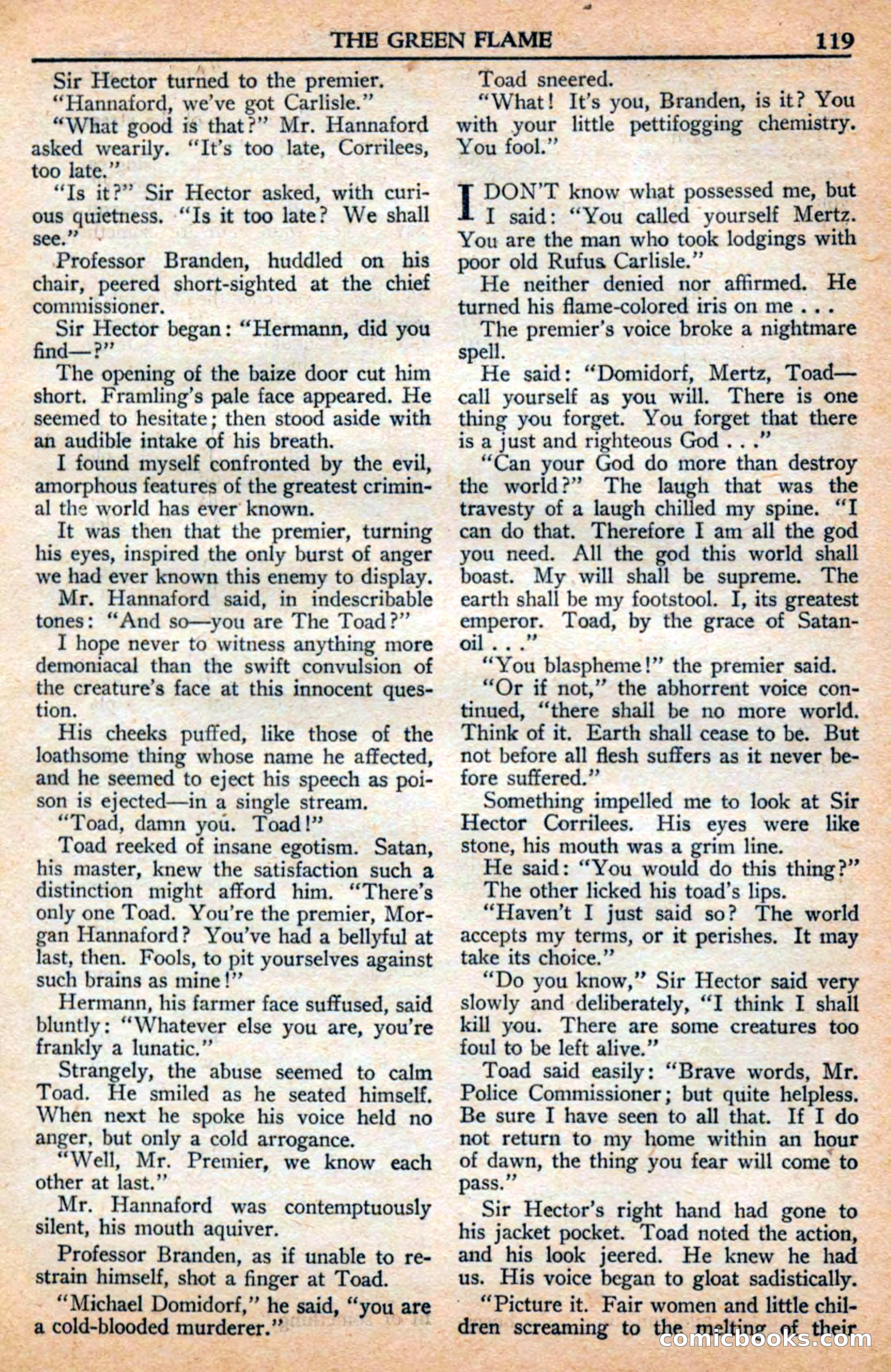 A. Merritt's Fantasy Magazine, July 1950 — page 119 of 133