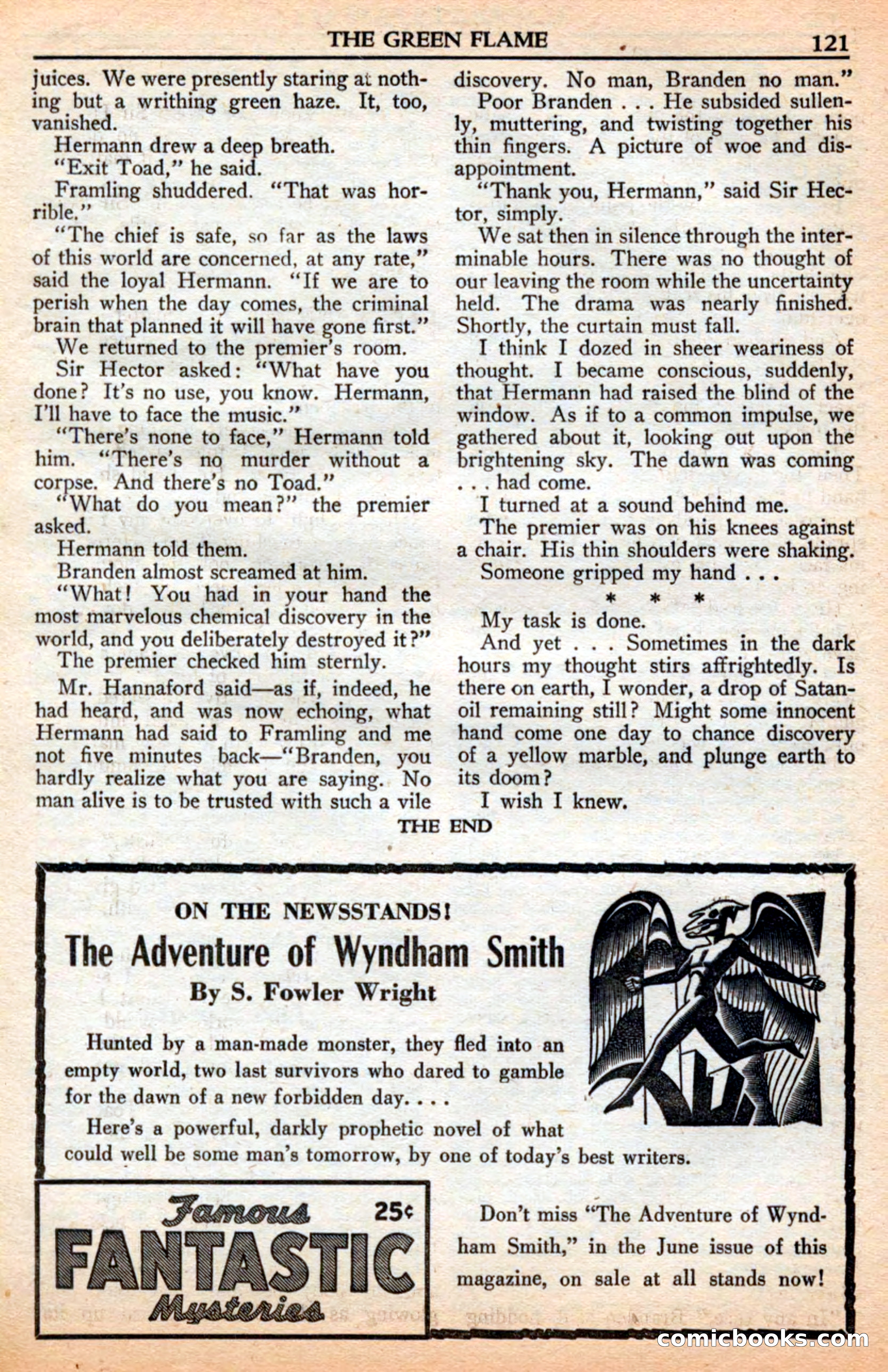 A. Merritt's Fantasy Magazine, July 1950 — page 121 of 133