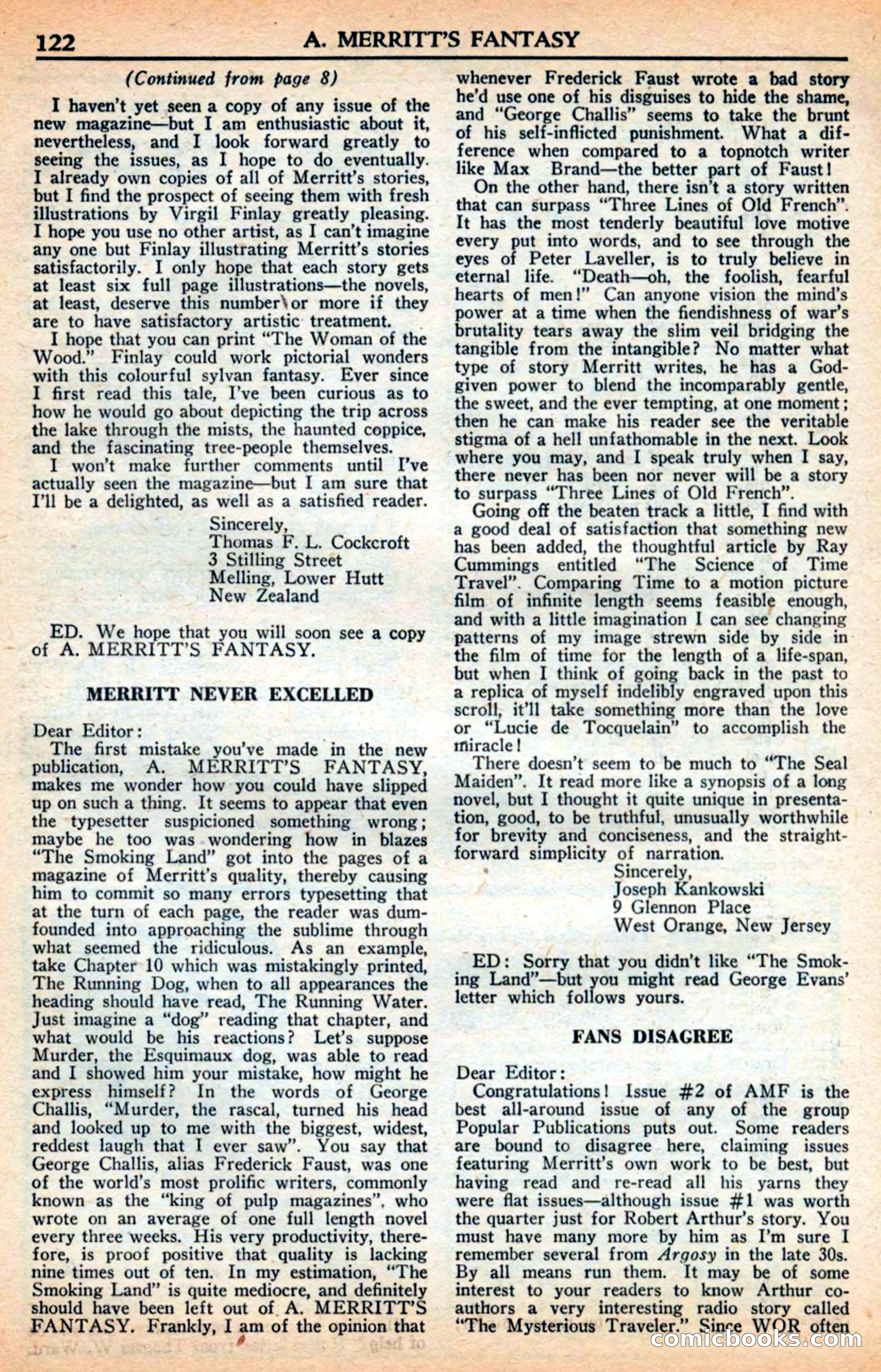 A. Merritt's Fantasy Magazine, July 1950 — page 122 of 133