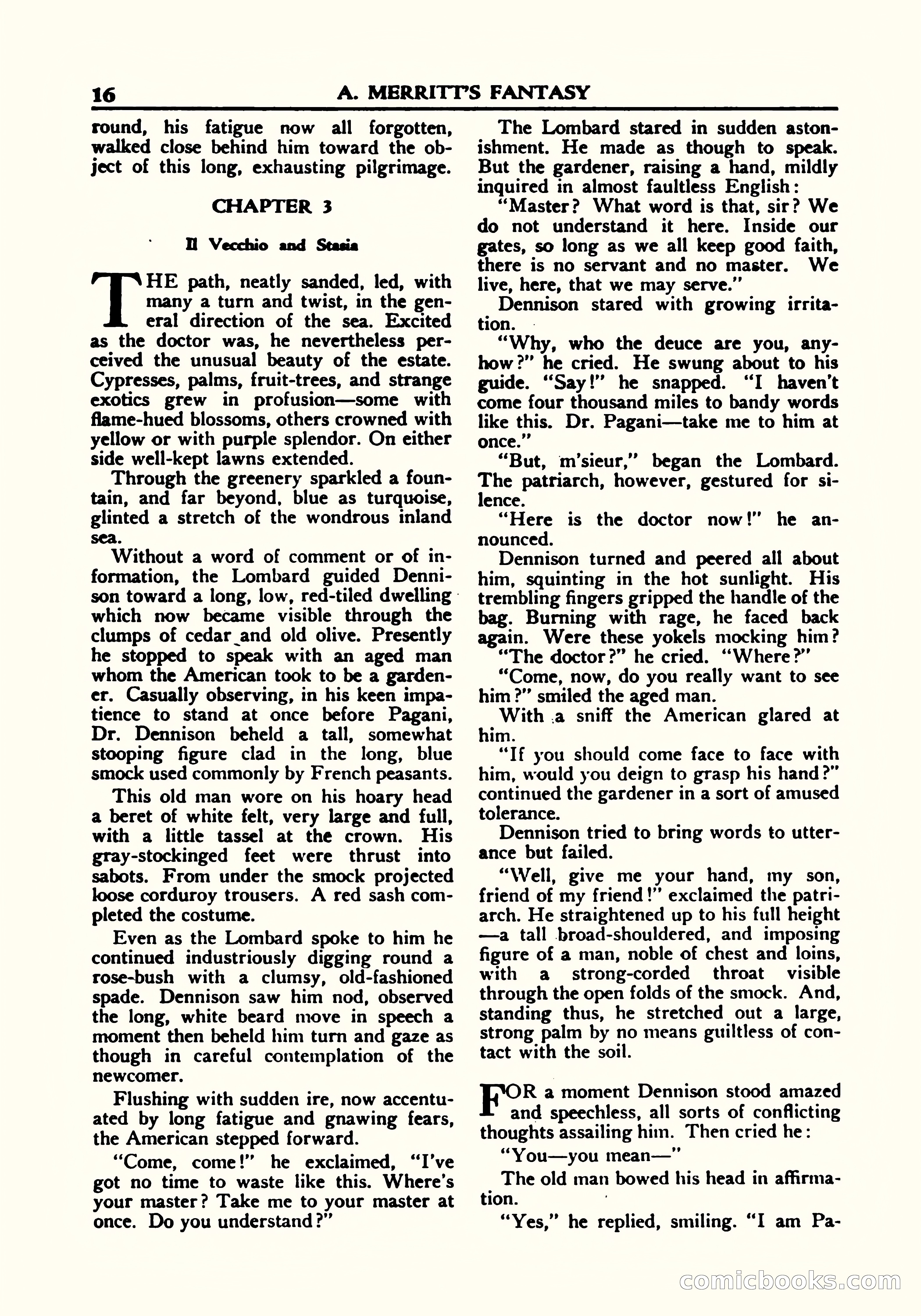 A. Merritt's Fantasy Magazine, October 1950 — page 17 of 135