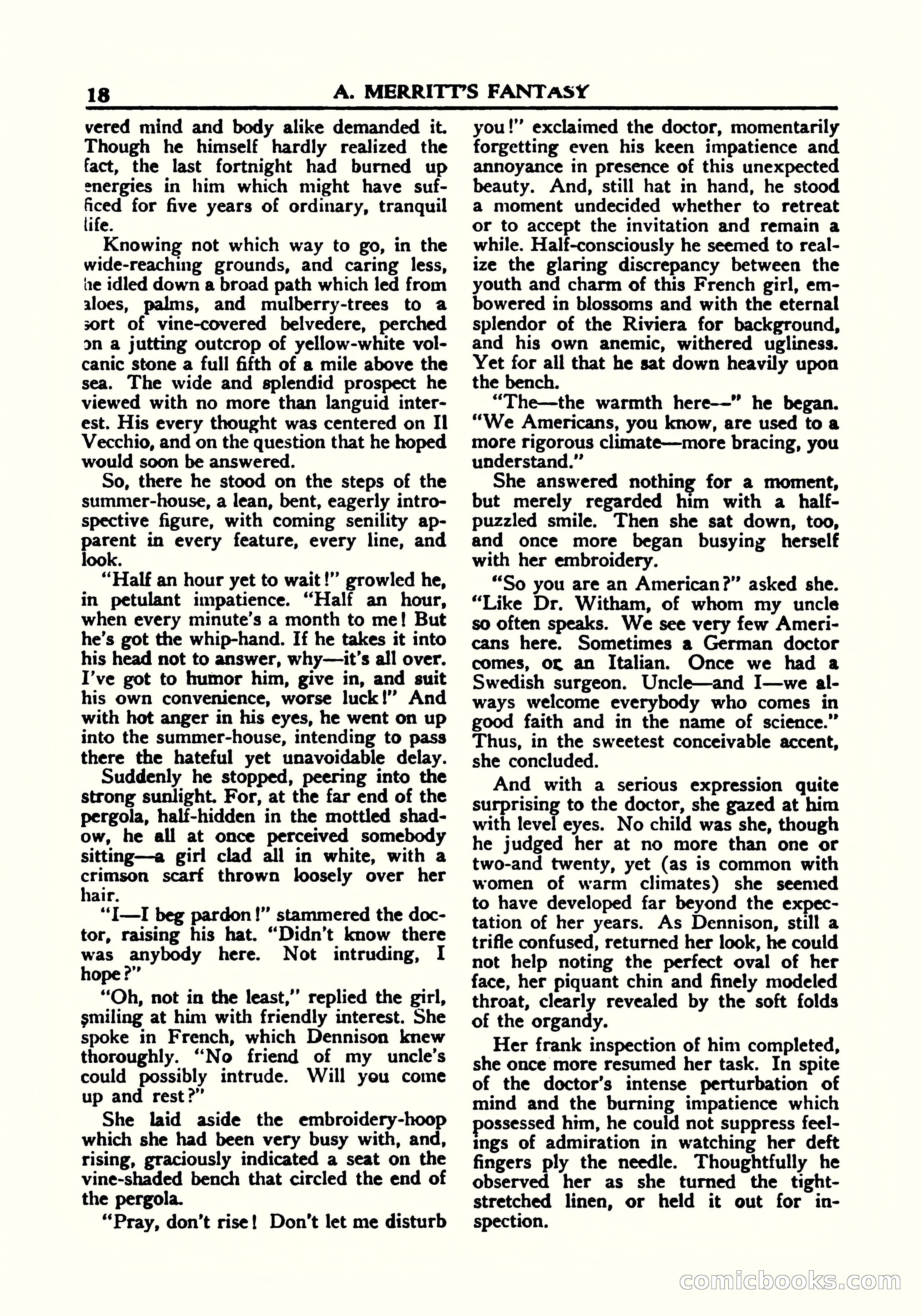 A. Merritt's Fantasy Magazine, October 1950 — page 19 of 135