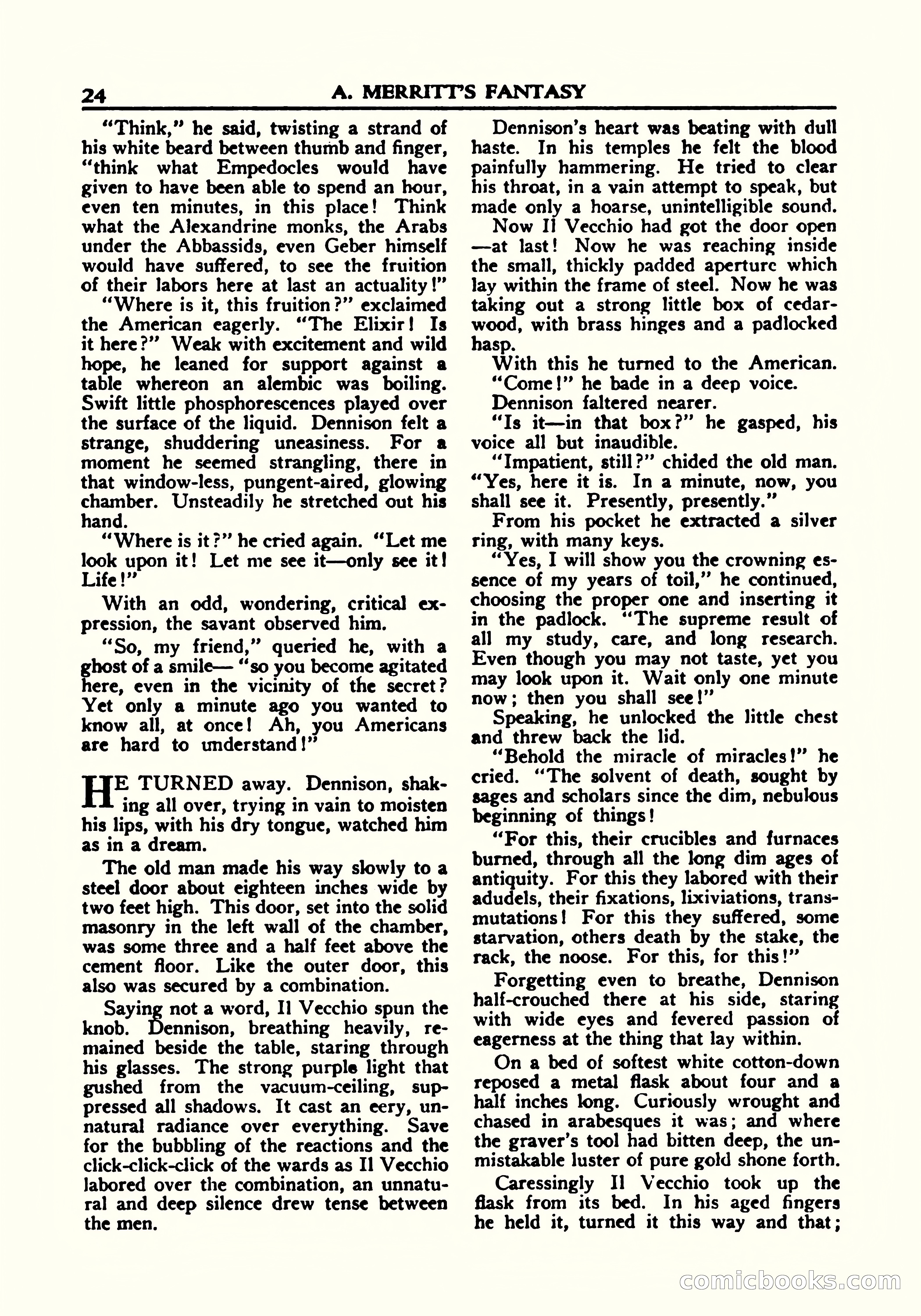 A. Merritt's Fantasy Magazine, October 1950 — page 25 of 135
