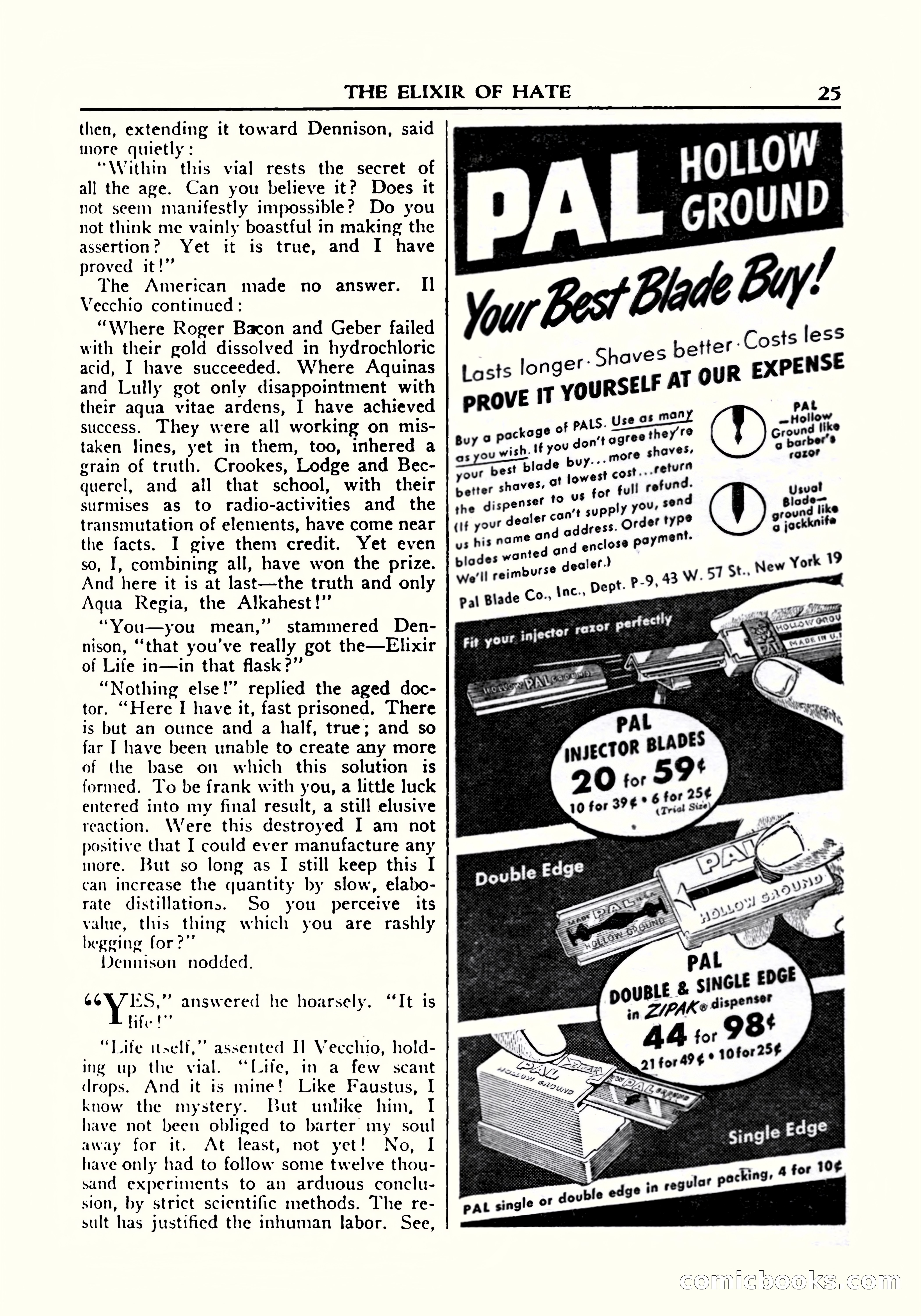 A. Merritt's Fantasy Magazine, October 1950 — page 26 of 135