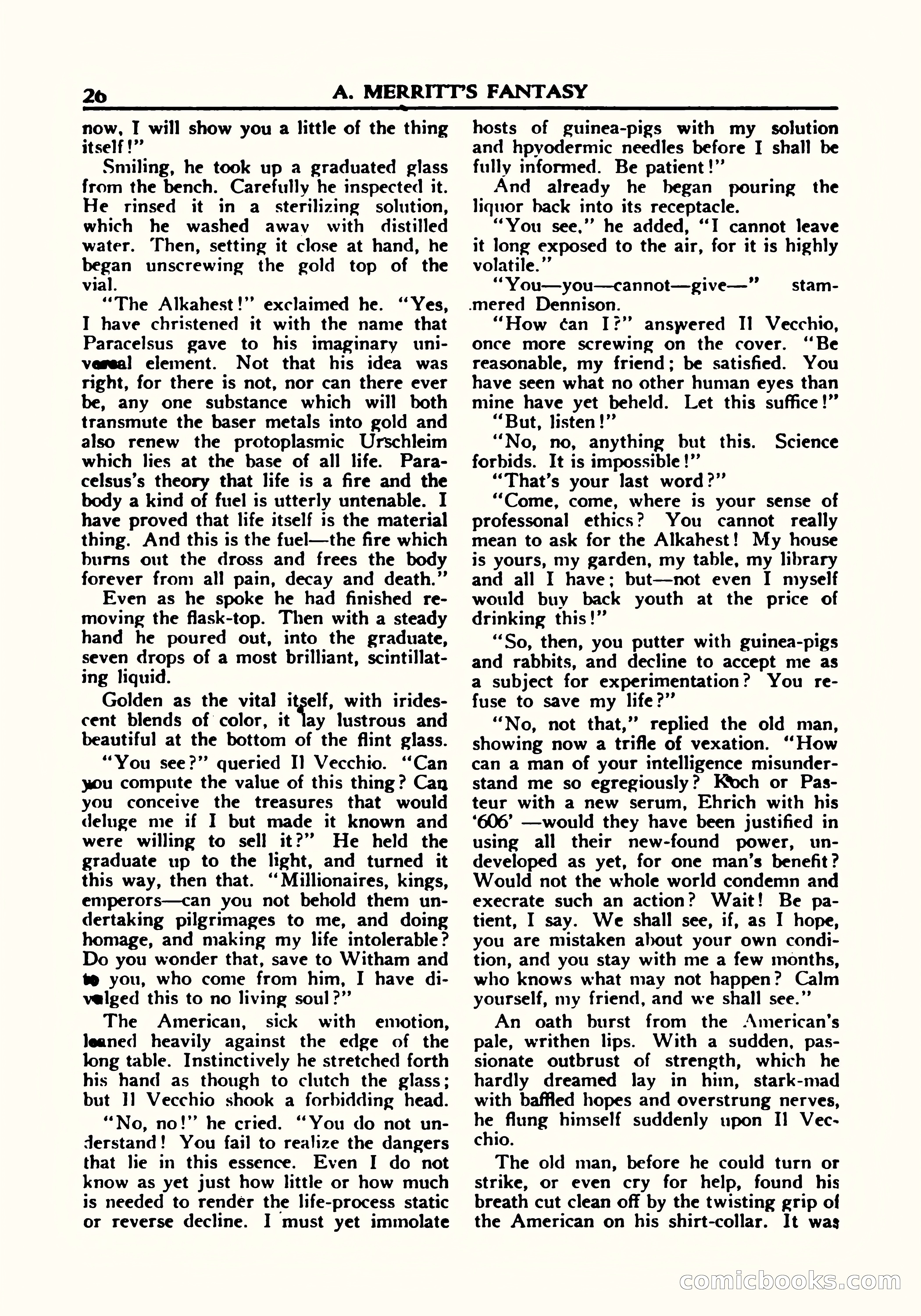 A. Merritt's Fantasy Magazine, October 1950 — page 27 of 135