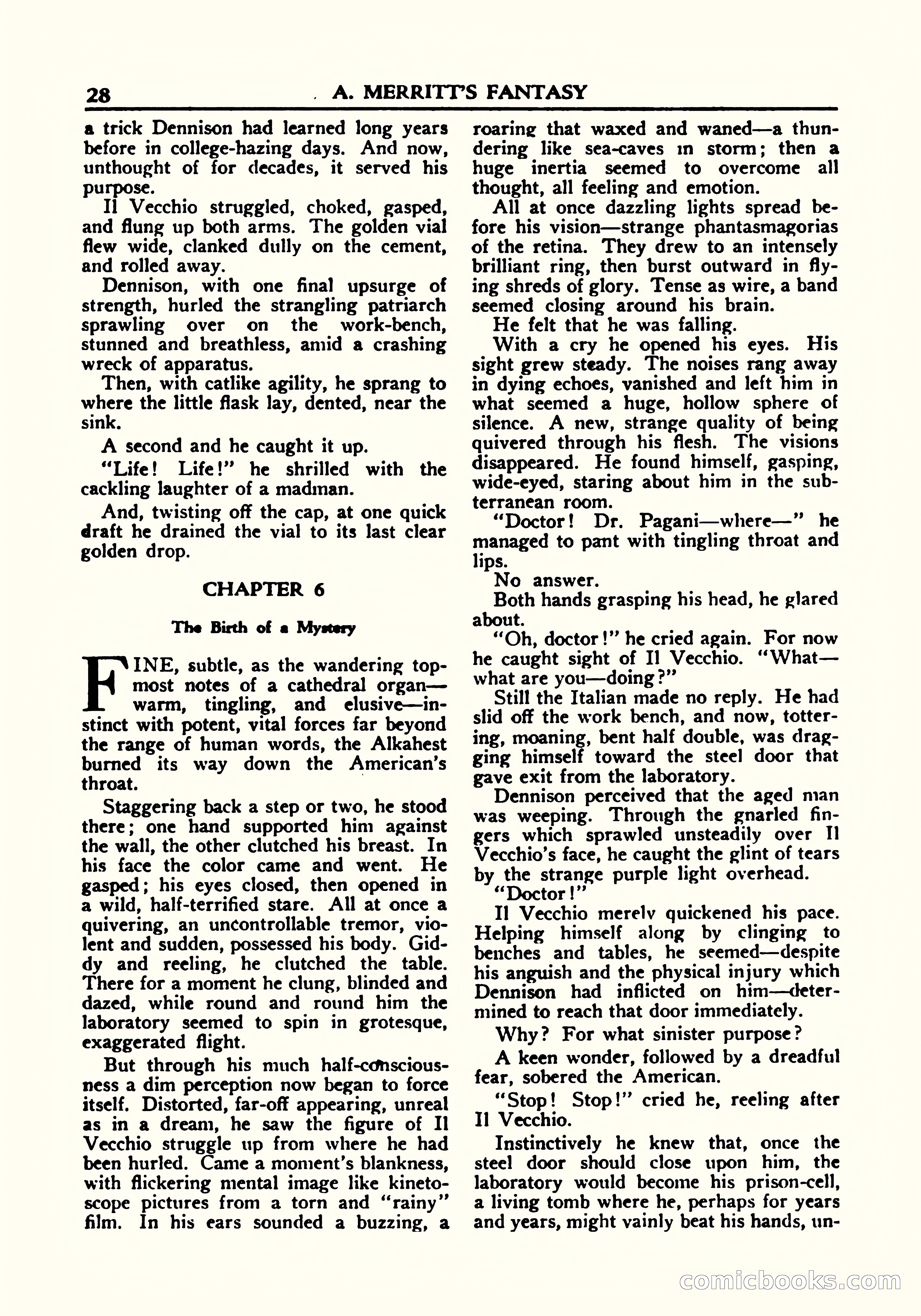 A. Merritt's Fantasy Magazine, October 1950 — page 29 of 135