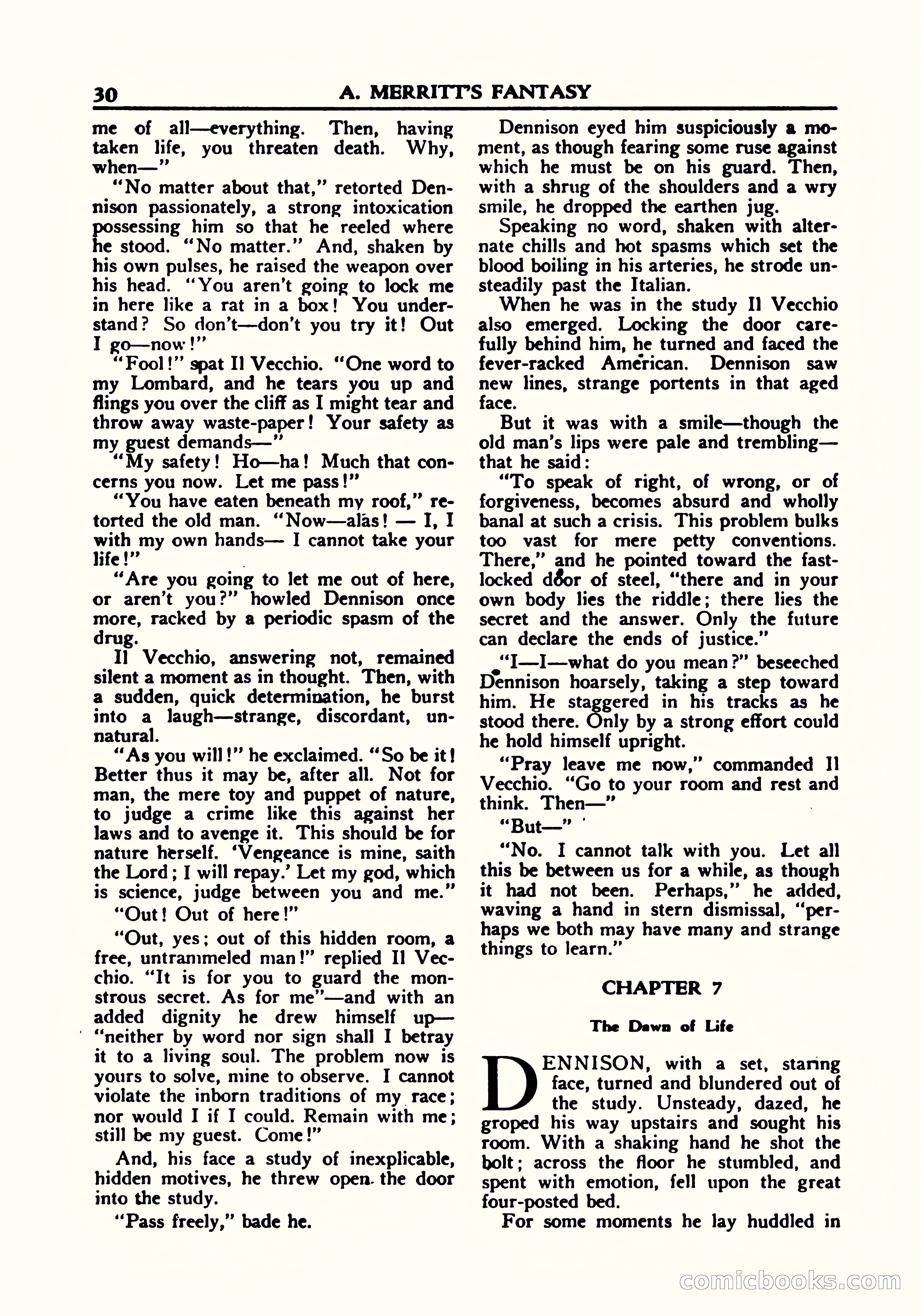 A. Merritt's Fantasy Magazine, October 1950 — page 31 of 135