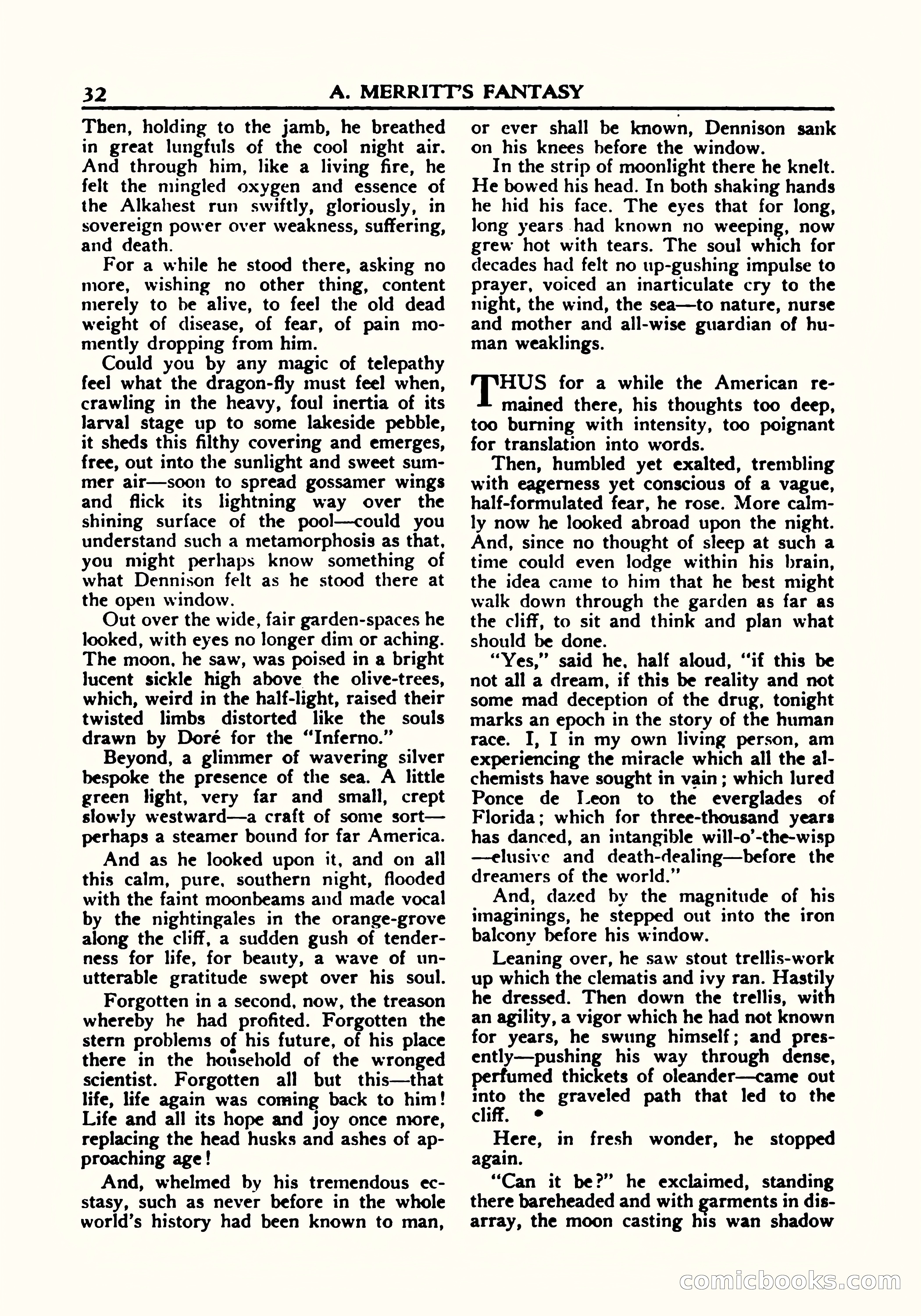 A. Merritt's Fantasy Magazine, October 1950 — page 33 of 135