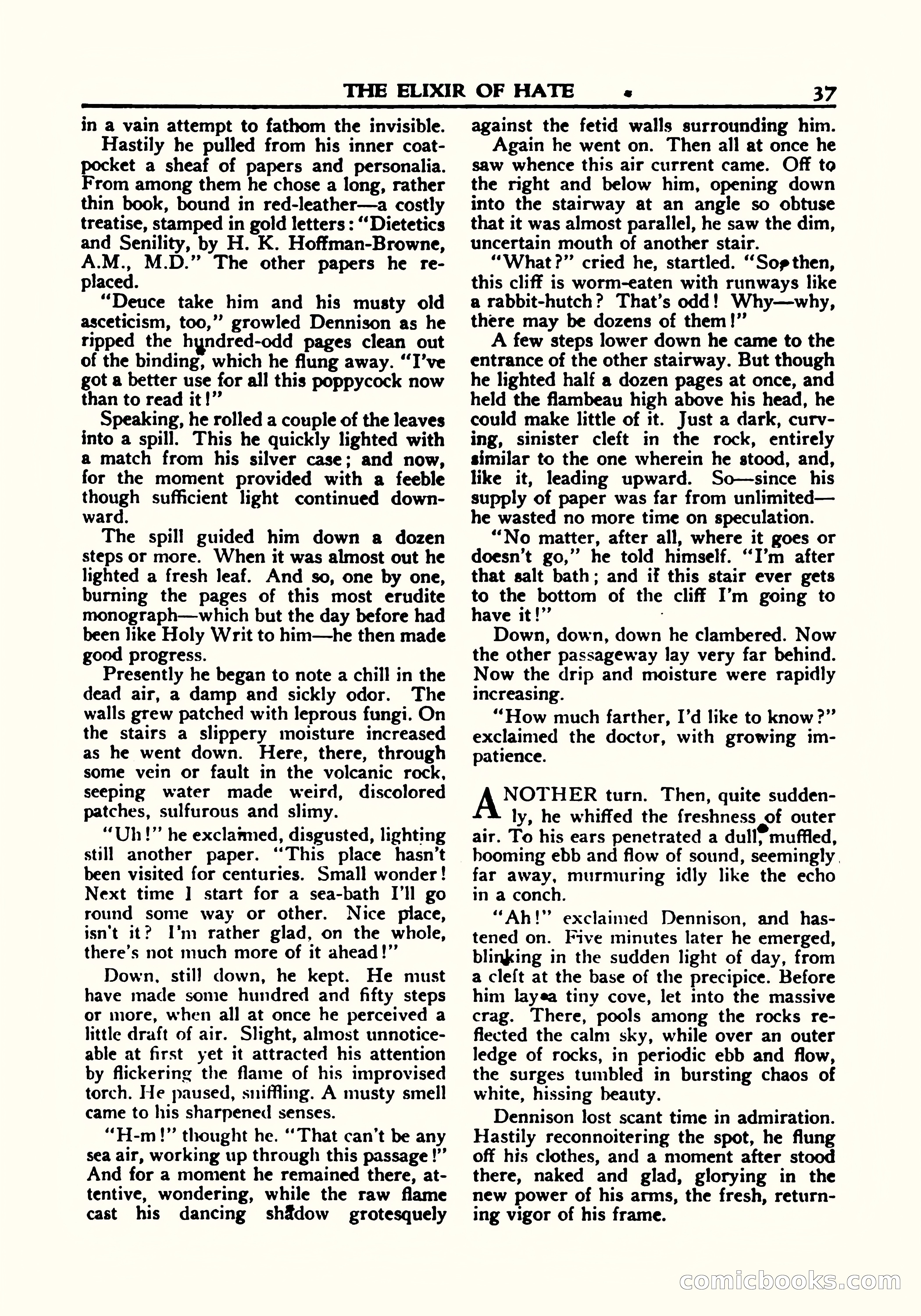 A. Merritt's Fantasy Magazine, October 1950 — page 38 of 135