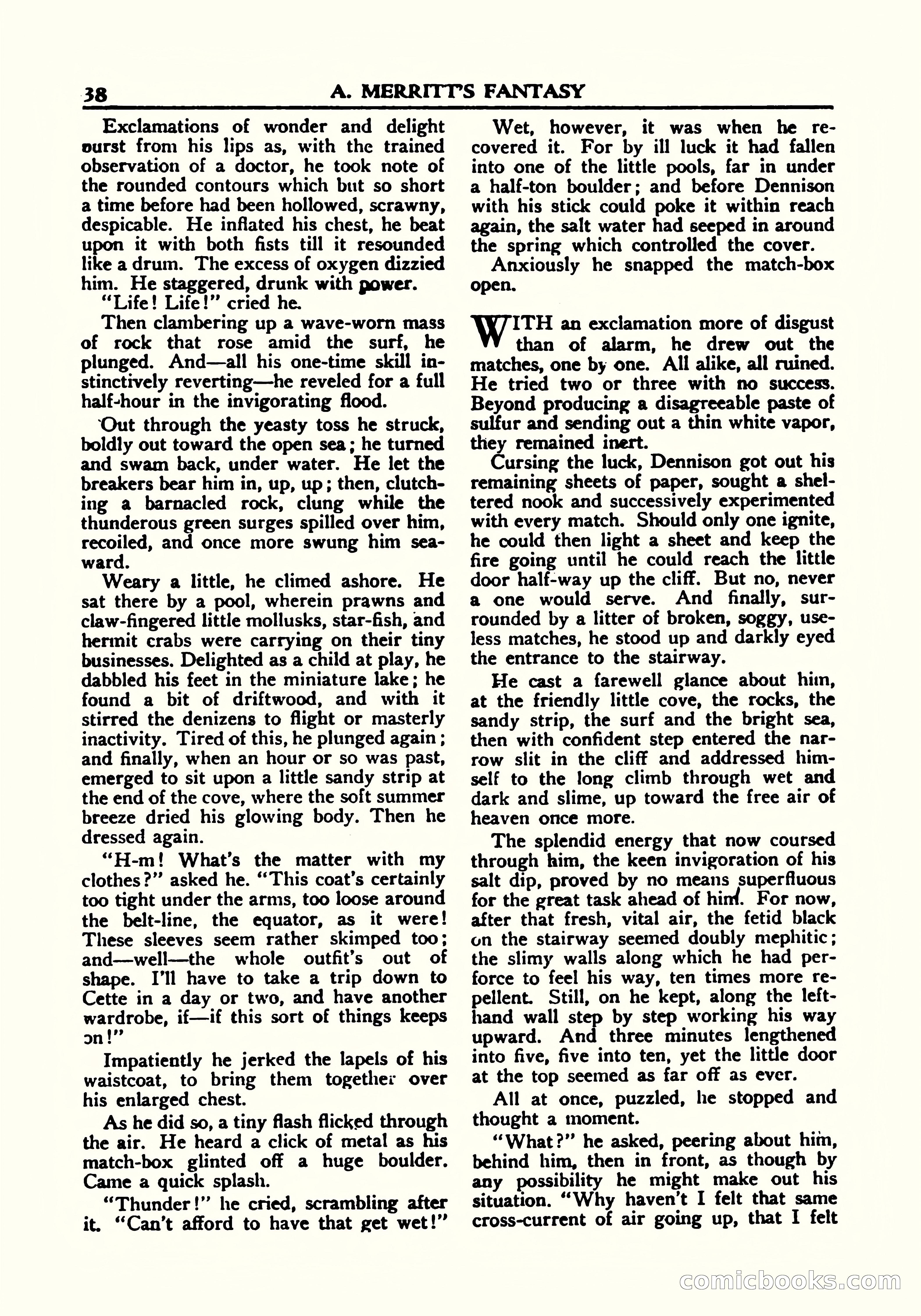 A. Merritt's Fantasy Magazine, October 1950 — page 39 of 135