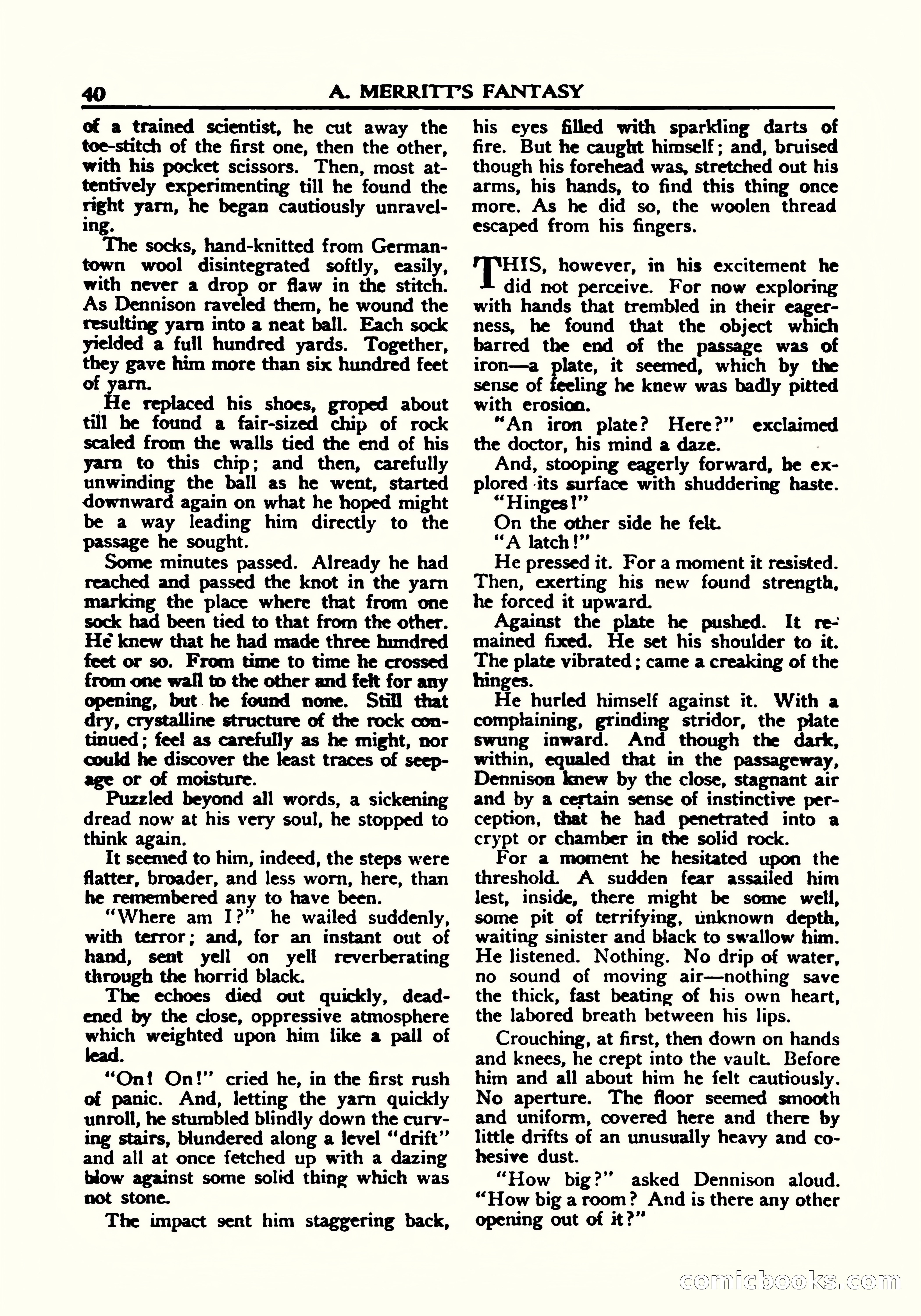 A. Merritt's Fantasy Magazine, October 1950 — page 41 of 135