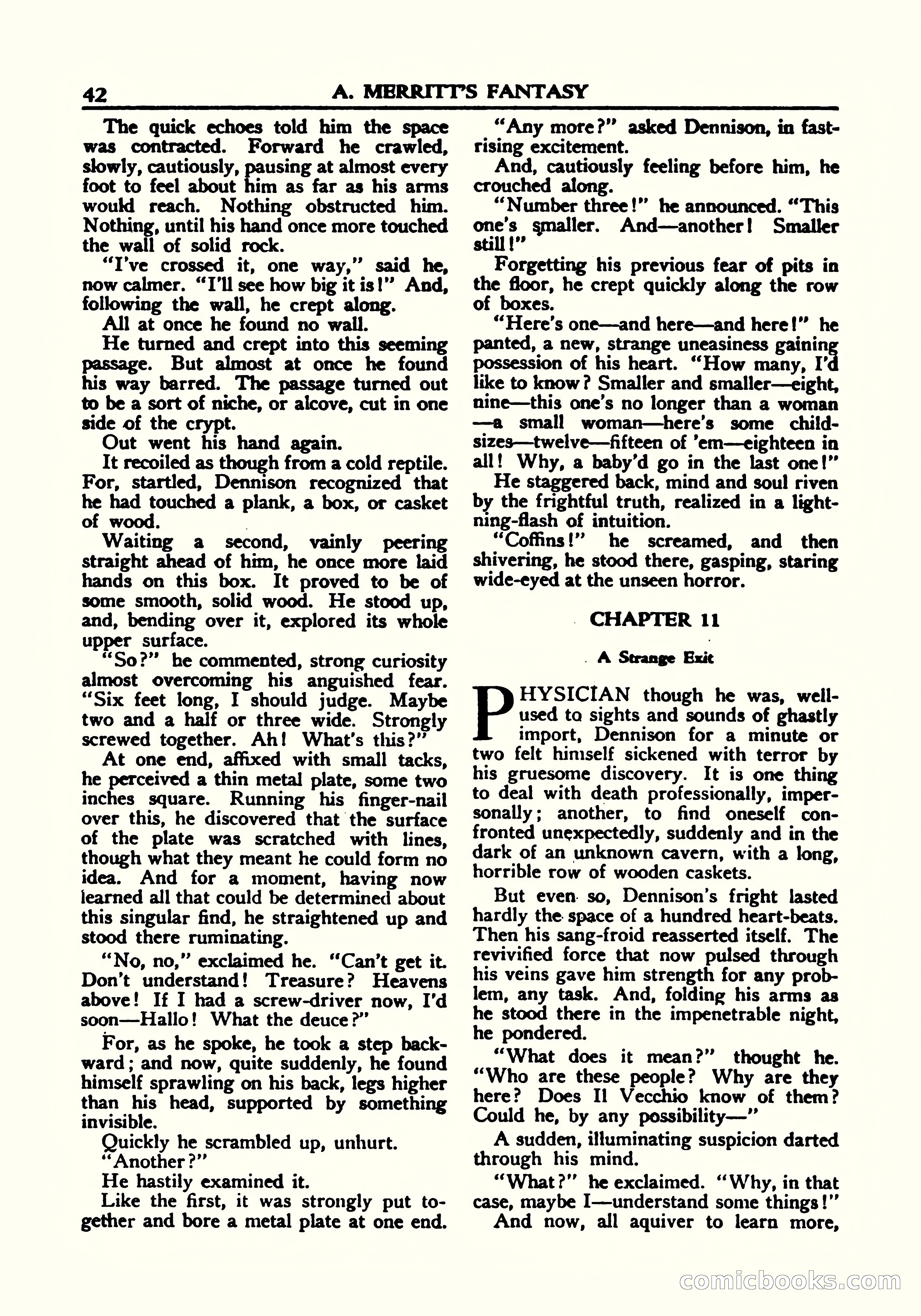 A. Merritt's Fantasy Magazine, October 1950 — page 43 of 135