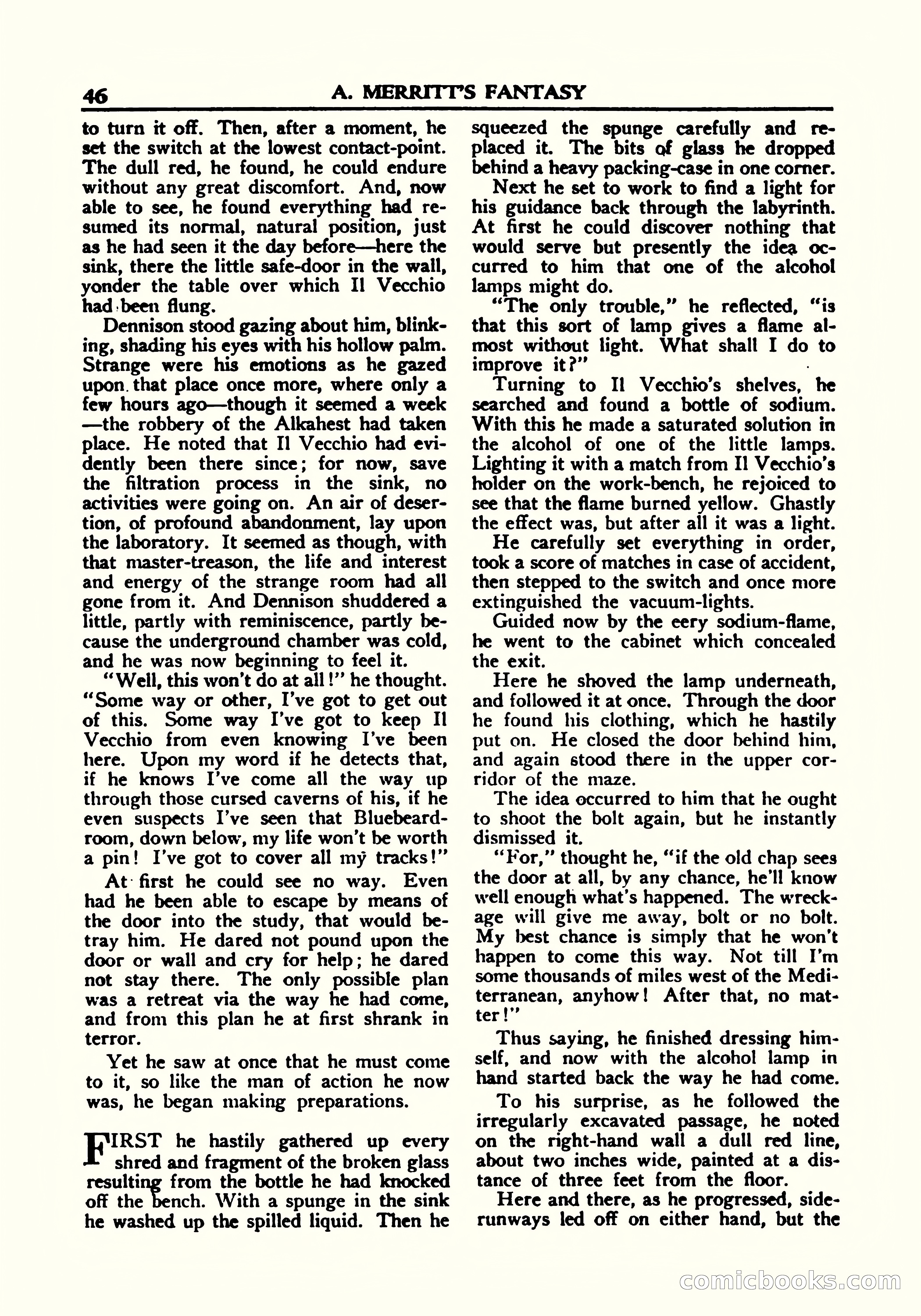 A. Merritt's Fantasy Magazine, October 1950 — page 47 of 135