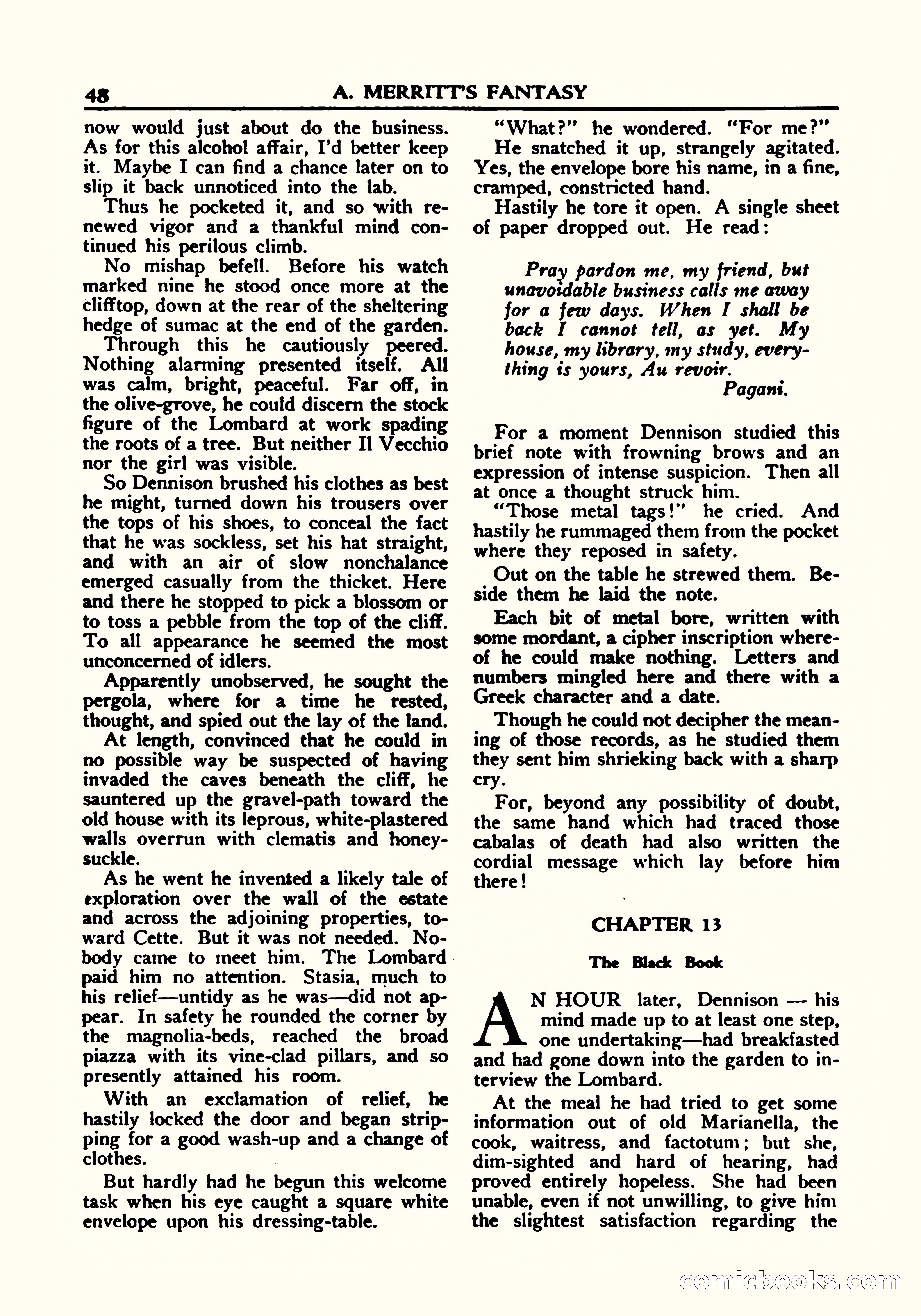 A. Merritt's Fantasy Magazine, October 1950 — page 49 of 135