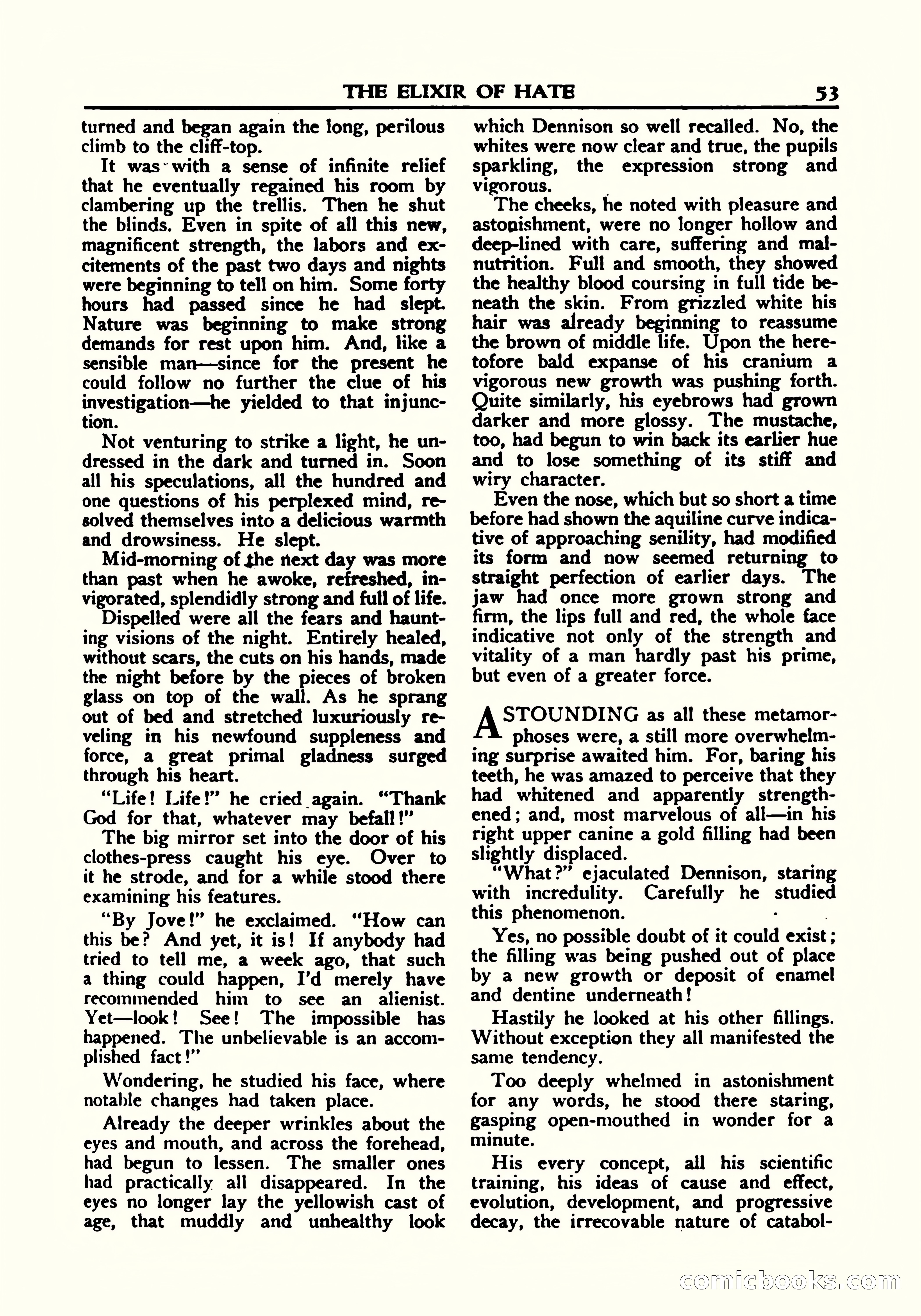 A. Merritt's Fantasy Magazine, October 1950 — page 54 of 135