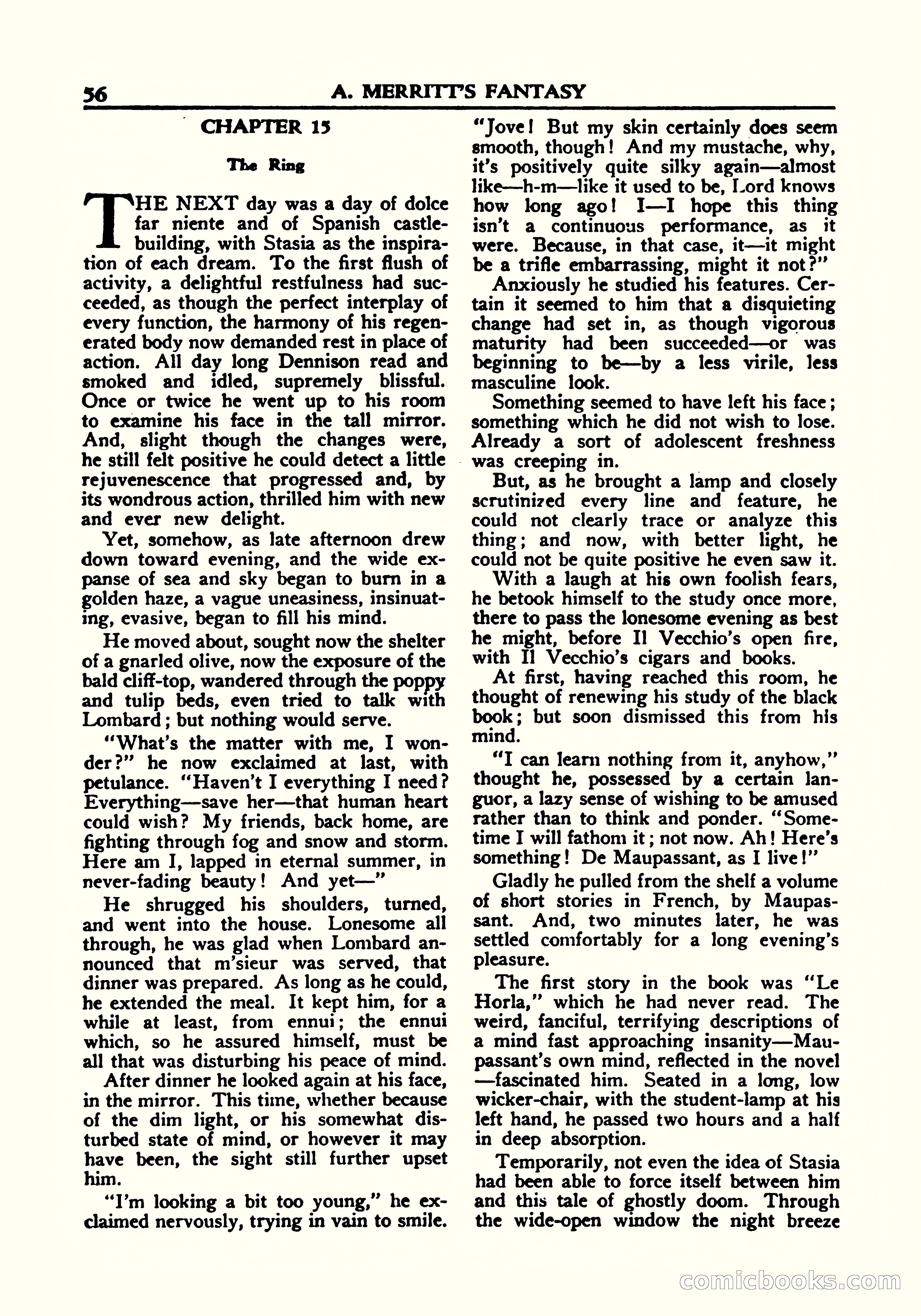 A. Merritt's Fantasy Magazine, October 1950 — page 57 of 135