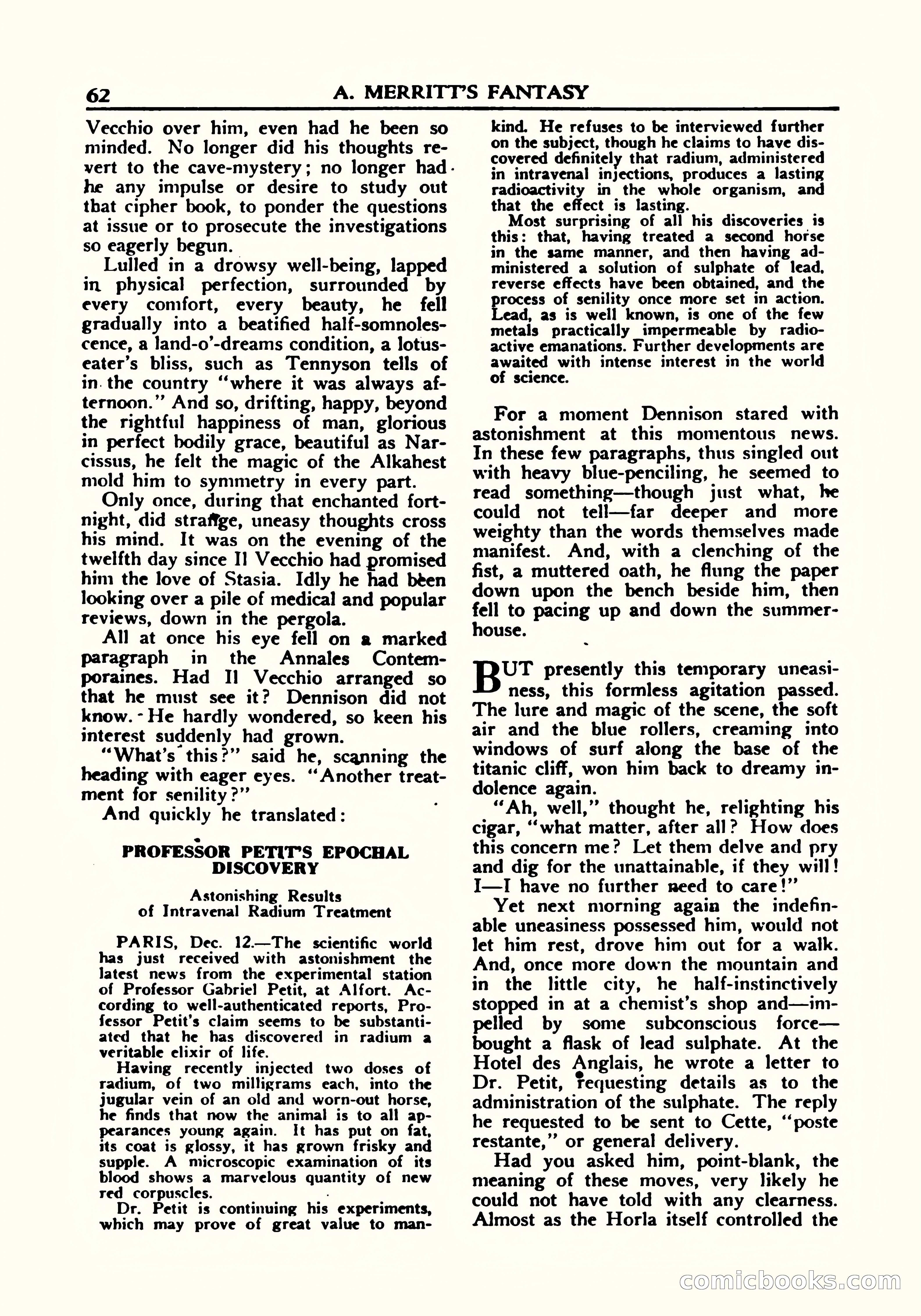 A. Merritt's Fantasy Magazine, October 1950 — page 63 of 135