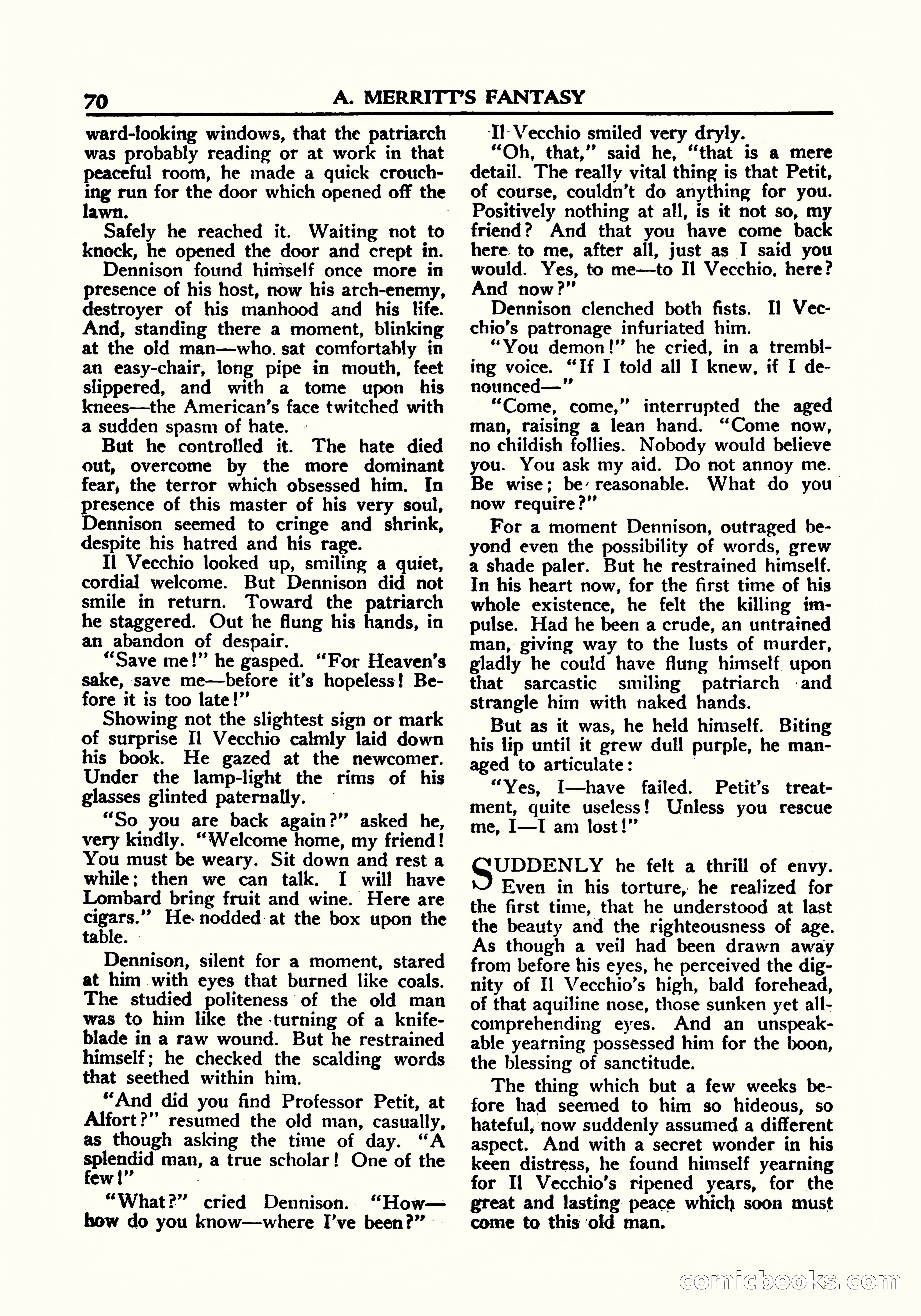 A. Merritt's Fantasy Magazine, October 1950 — page 71 of 135