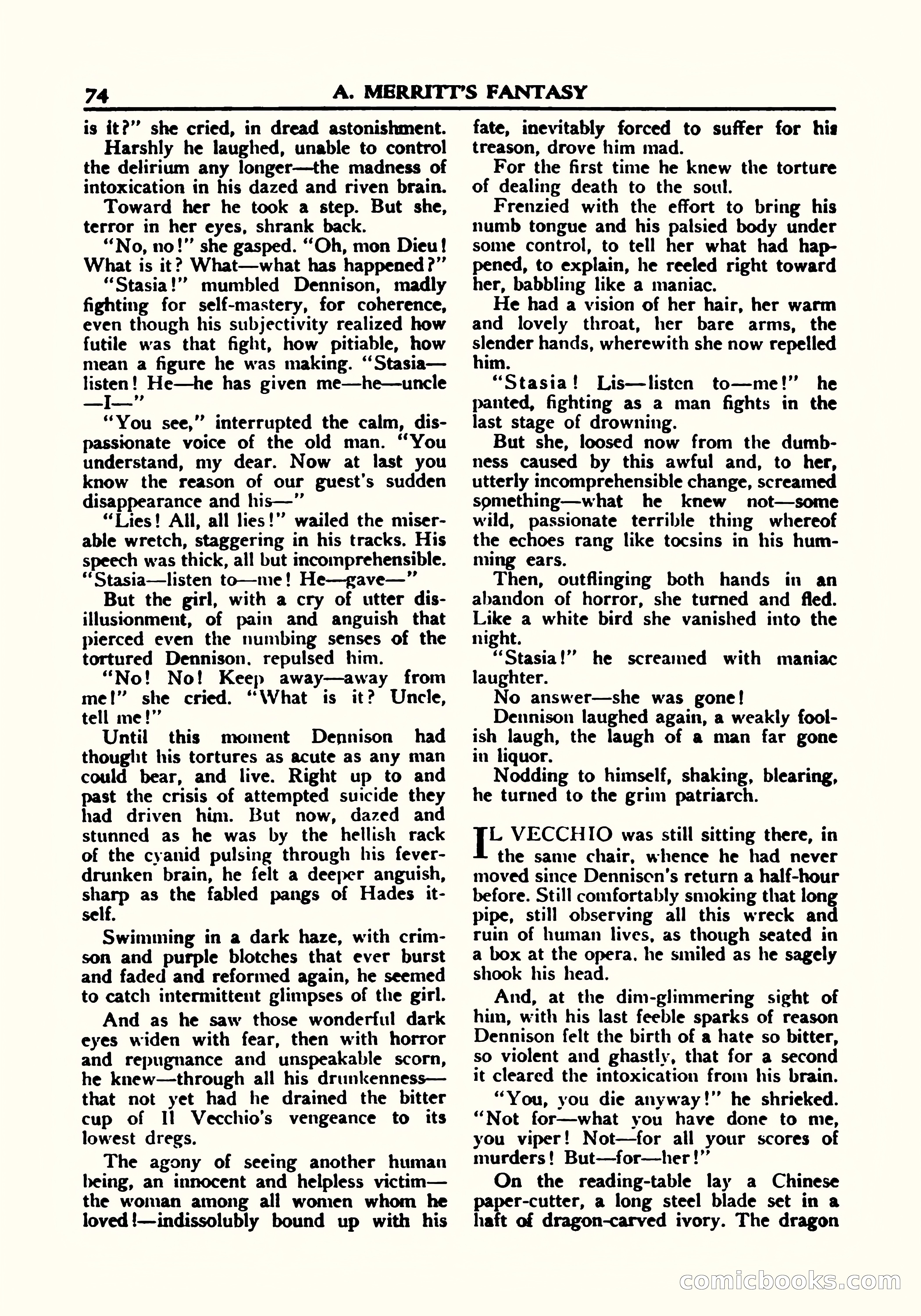 A. Merritt's Fantasy Magazine, October 1950 — page 75 of 135