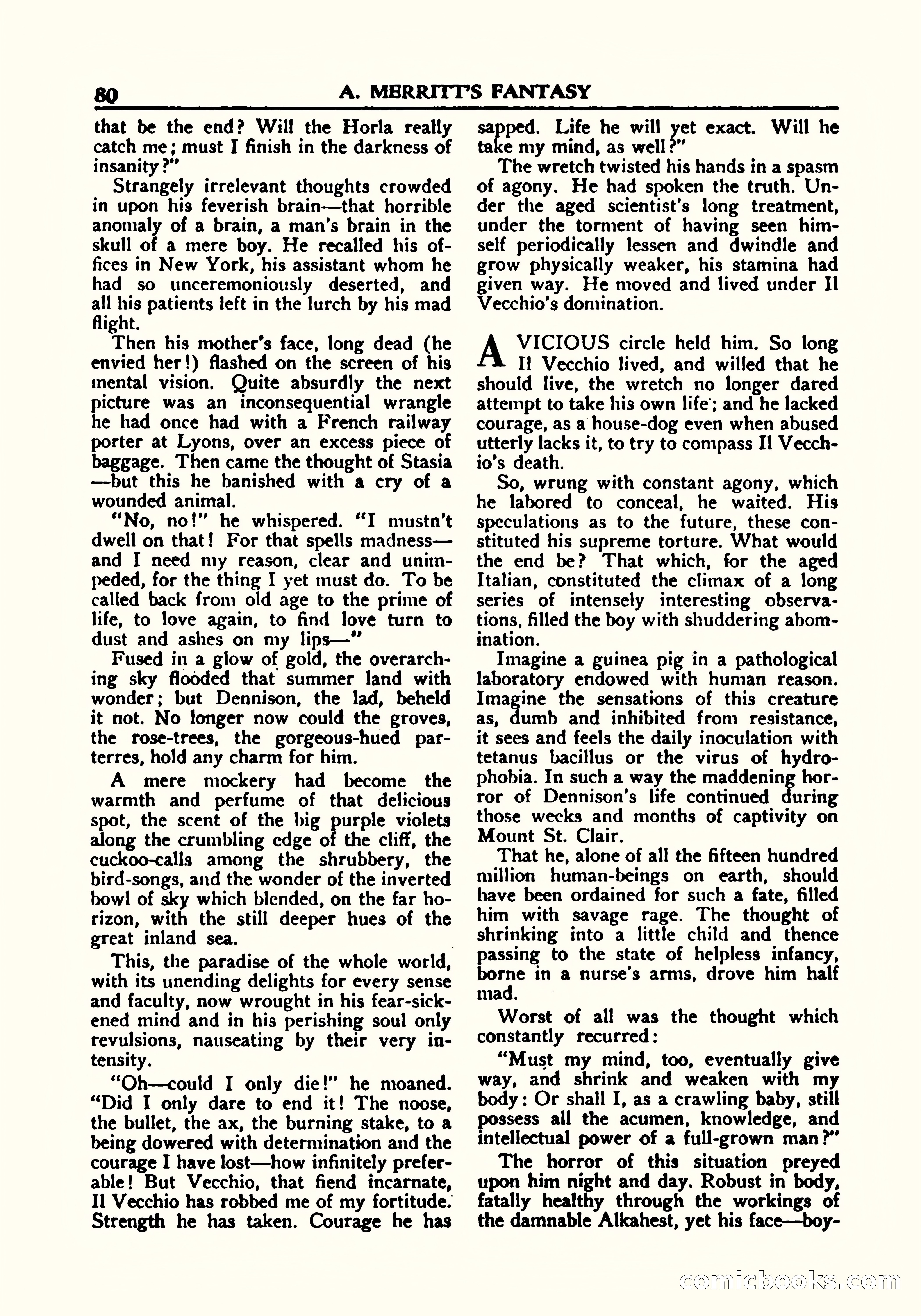 A. Merritt's Fantasy Magazine, October 1950 — page 81 of 135