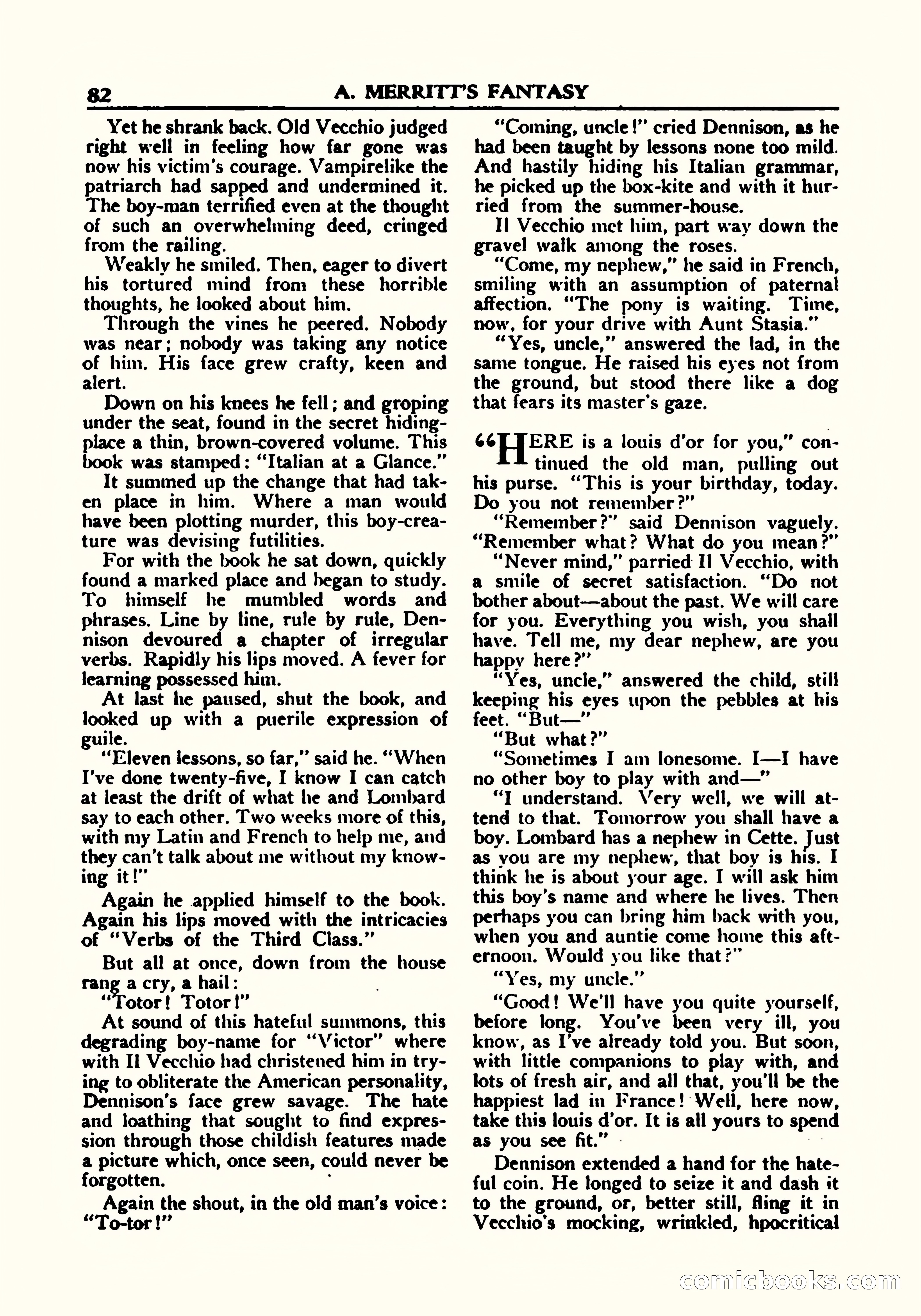 A. Merritt's Fantasy Magazine, October 1950 — page 83 of 135