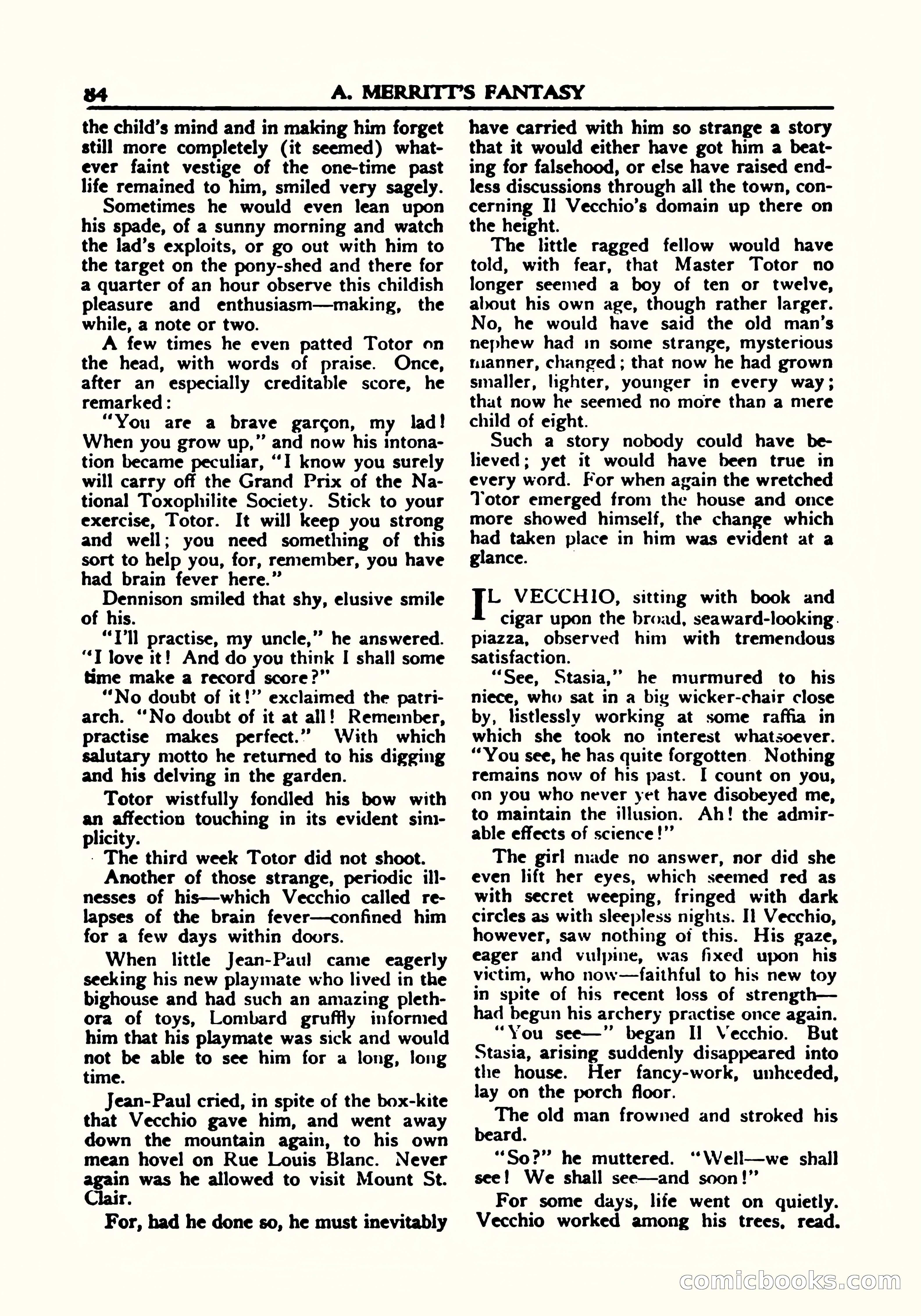 A. Merritt's Fantasy Magazine, October 1950 — page 85 of 135