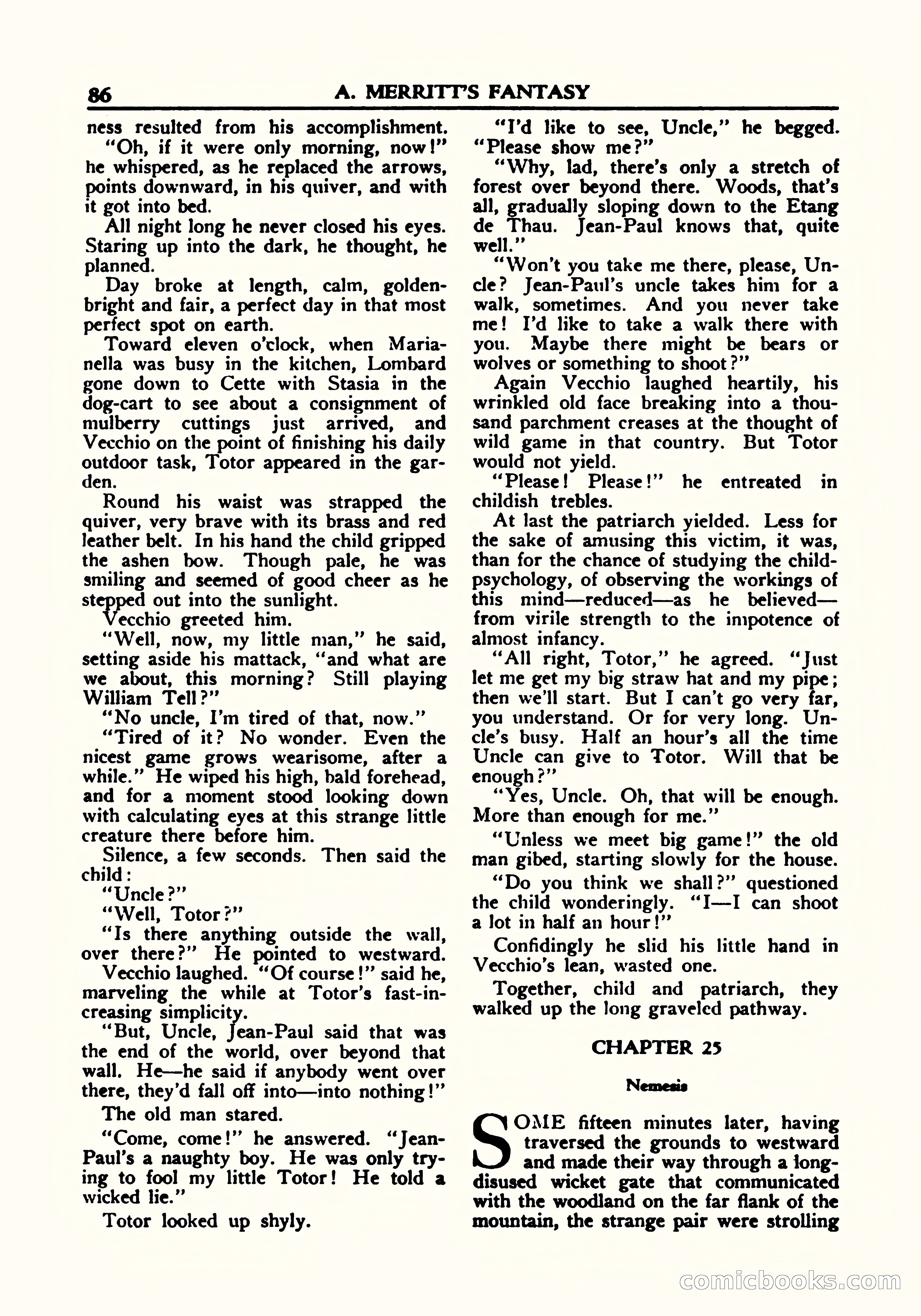 A. Merritt's Fantasy Magazine, October 1950 — page 87 of 135