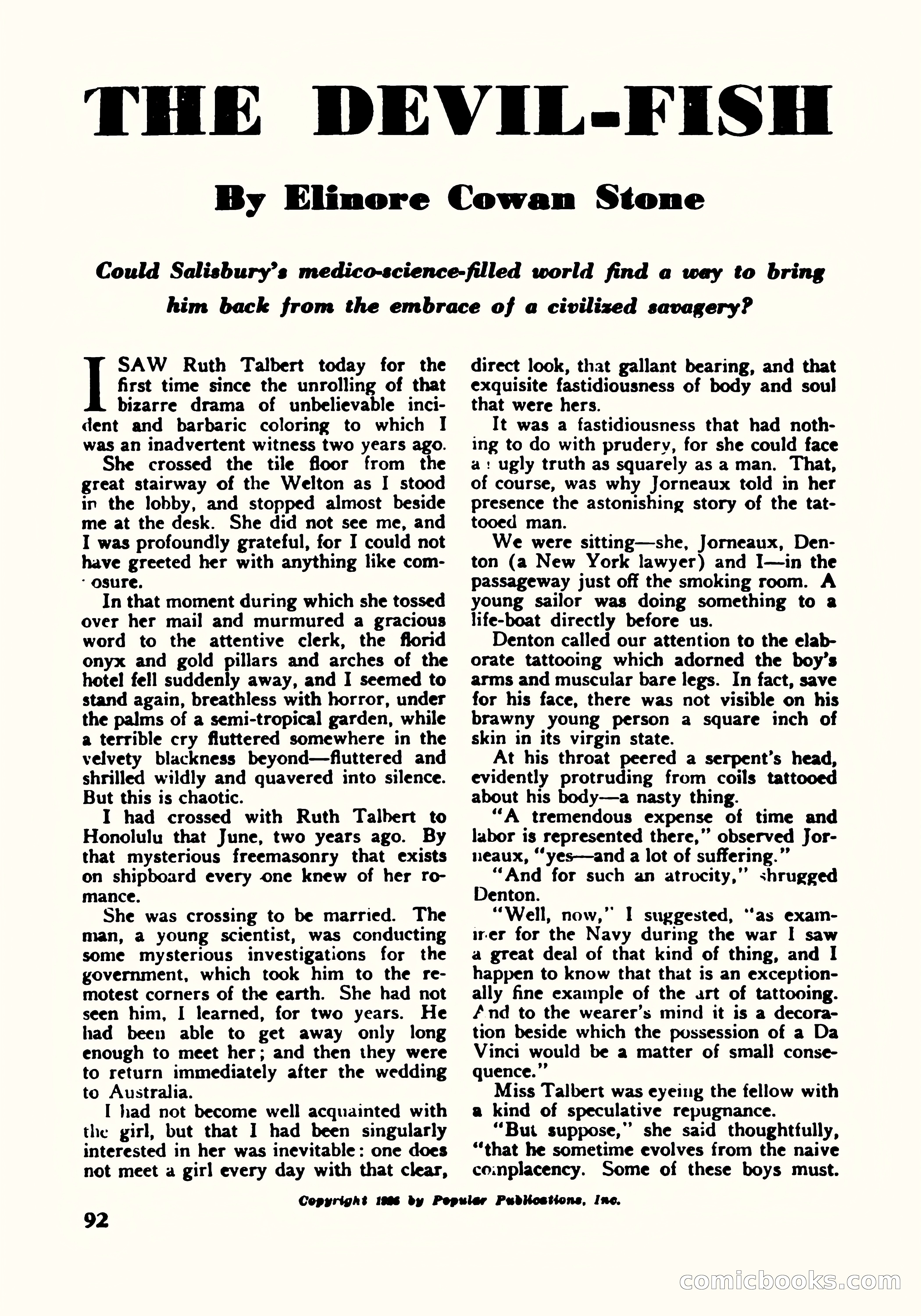 A. Merritt's Fantasy Magazine, October 1950 — page 93 of 135