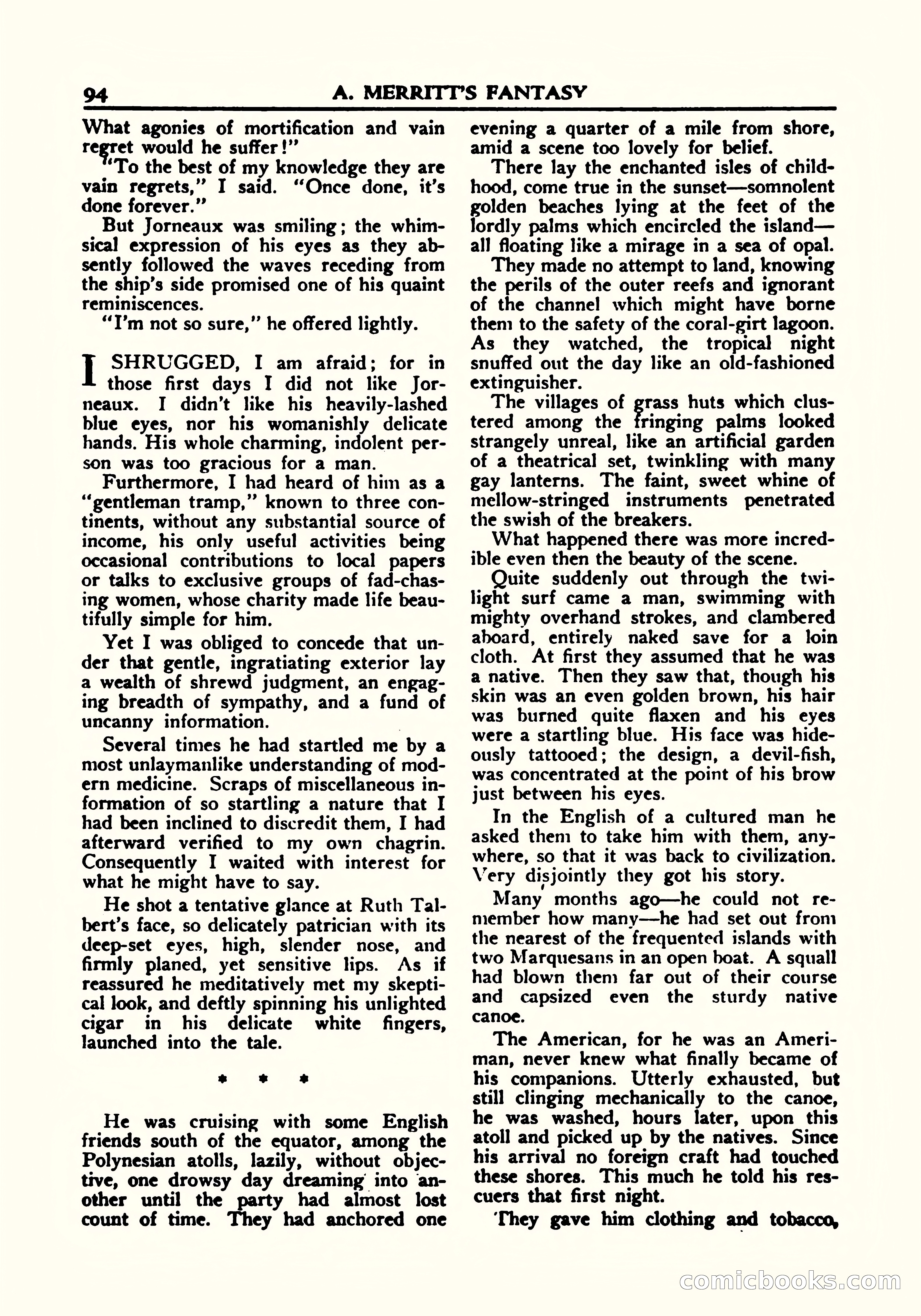 A. Merritt's Fantasy Magazine, October 1950 — page 96 of 135